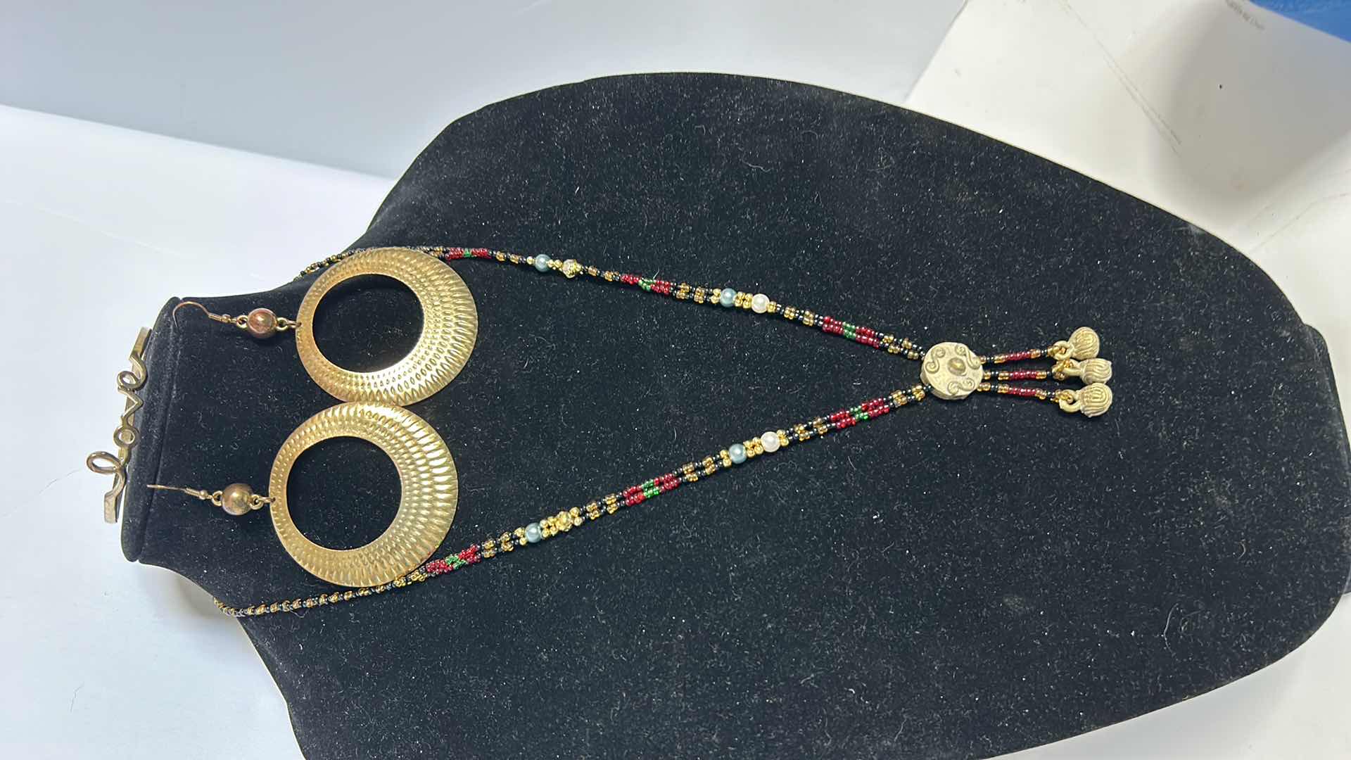 Photo 1 of COSTUME JEWELRY, NECKLACE, EARRINGS, BRACELET.