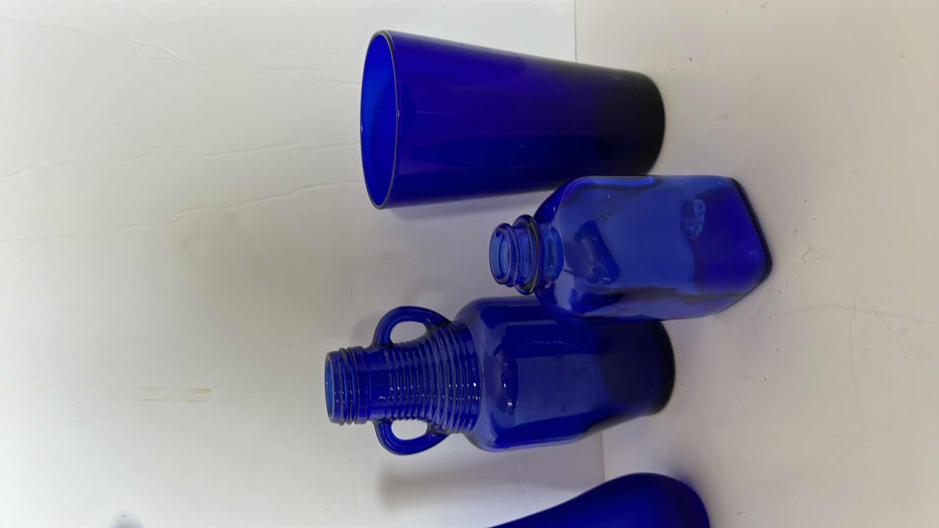 Photo 1 of 5 PC BLUE GLASSWARE