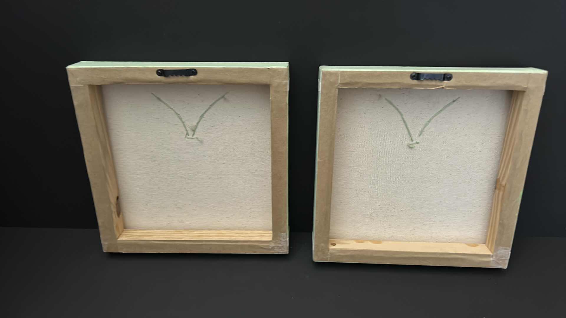 Photo 1 of 2 PC BUTTERFLY FABRIC ARTWORK 10” X 10.5”