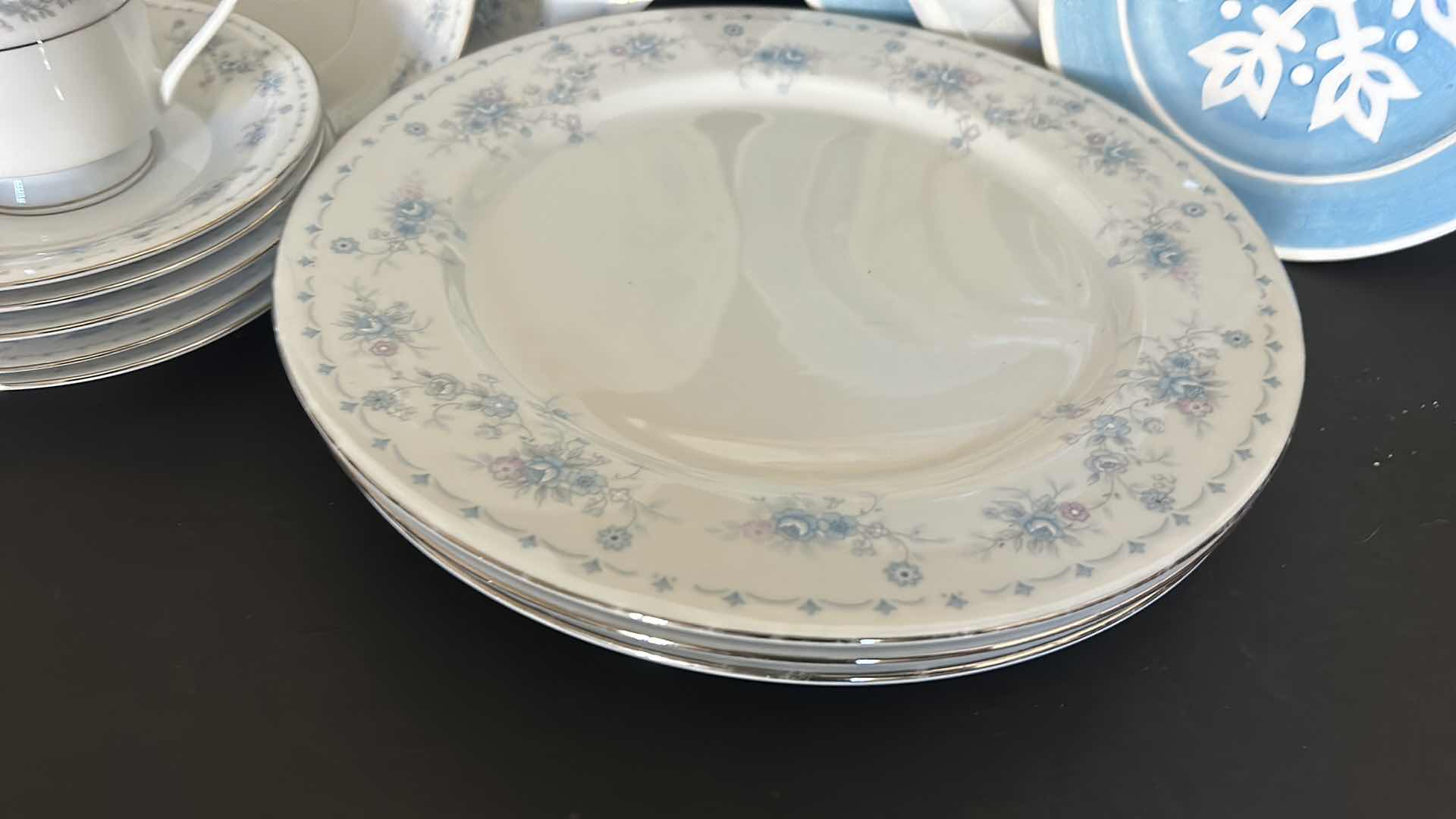 Photo 1 of 4  HAVERSHIRE PORCELAIN DINNER PLATES, 6 COFFEE PLATES AND 1 COFFEE MUG AND MORE