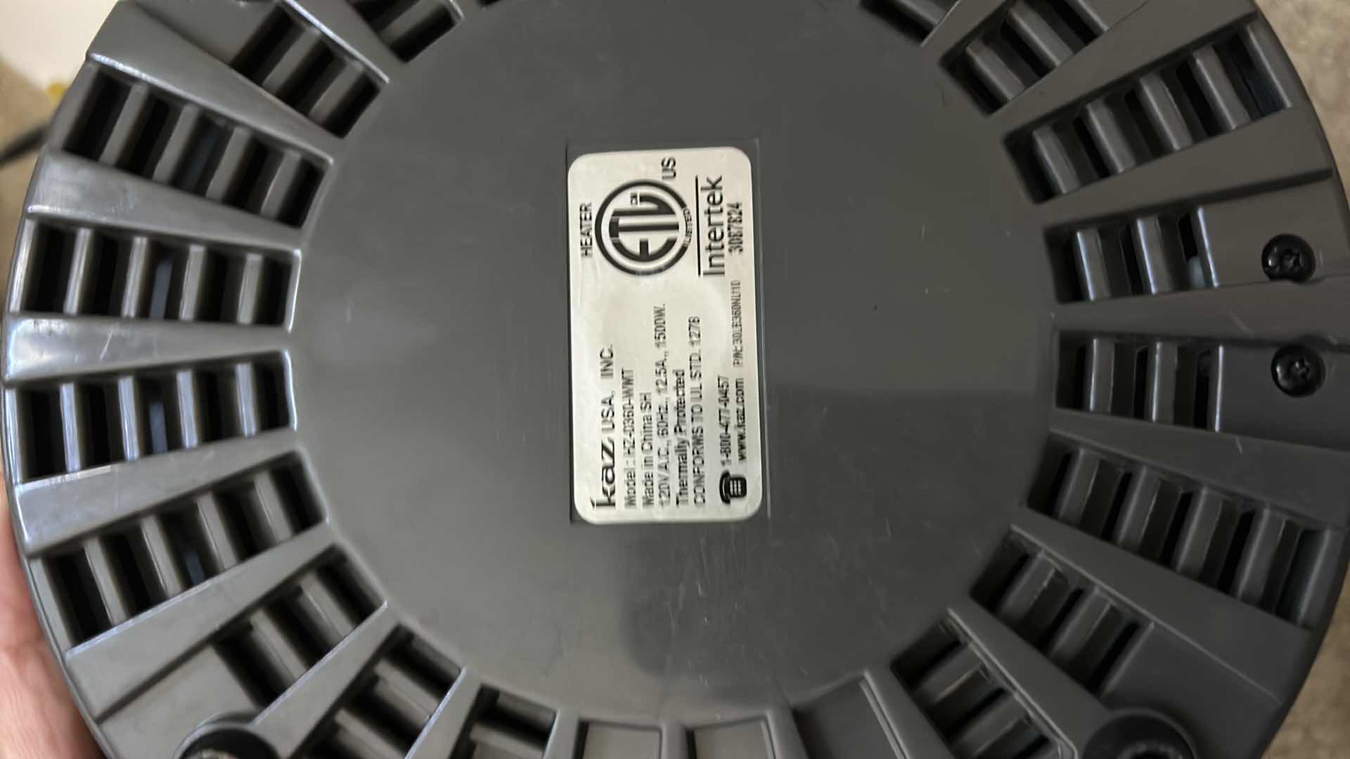 Photo 1 of HONEYWELL PORTABLE HEATER.