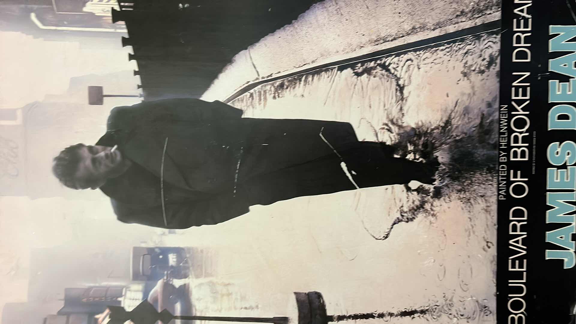 Photo 1 of FRAMED LARGE MOVIE POSTER JAMES DEAN BOULEVARD OF BROKEN DREAMS. 30” x H41”.