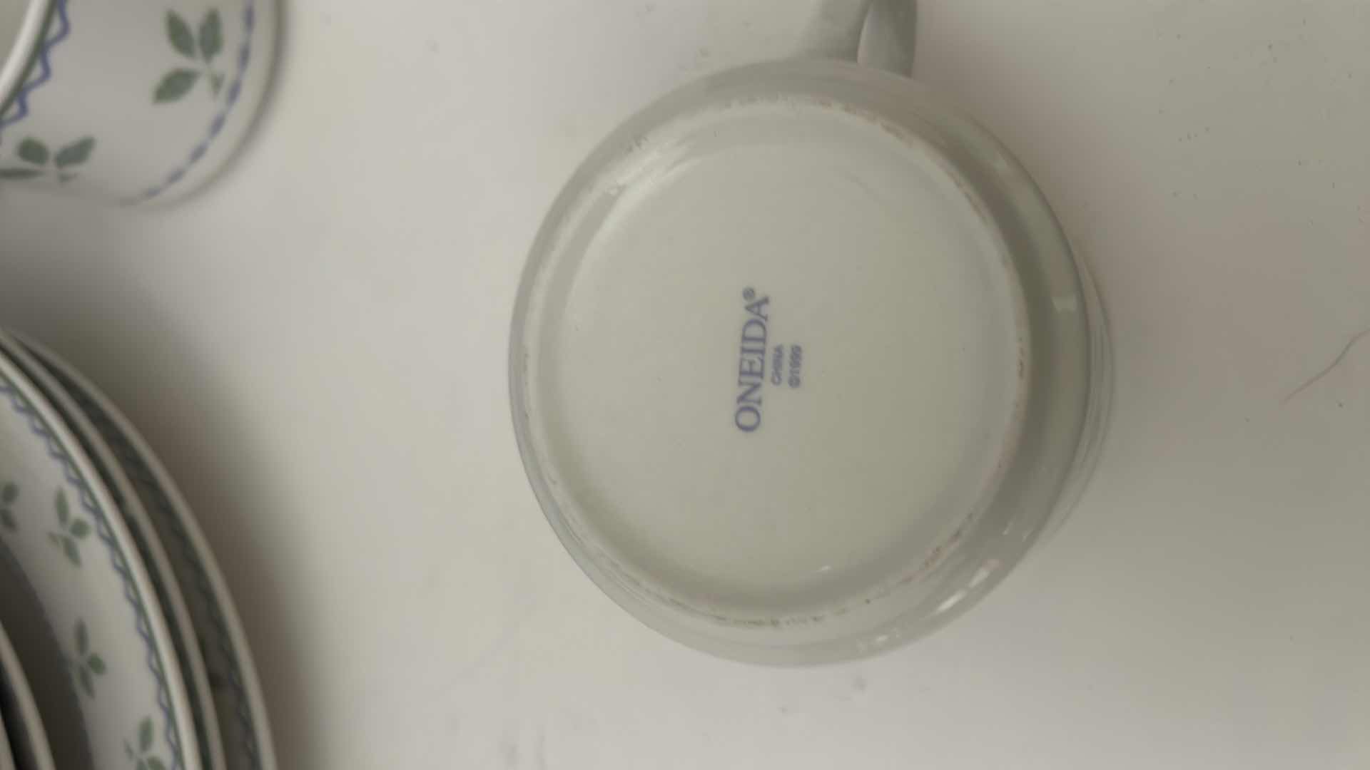 Photo 1 of 18 PC ONEIDA PLATES, BOWLS AND MUGS