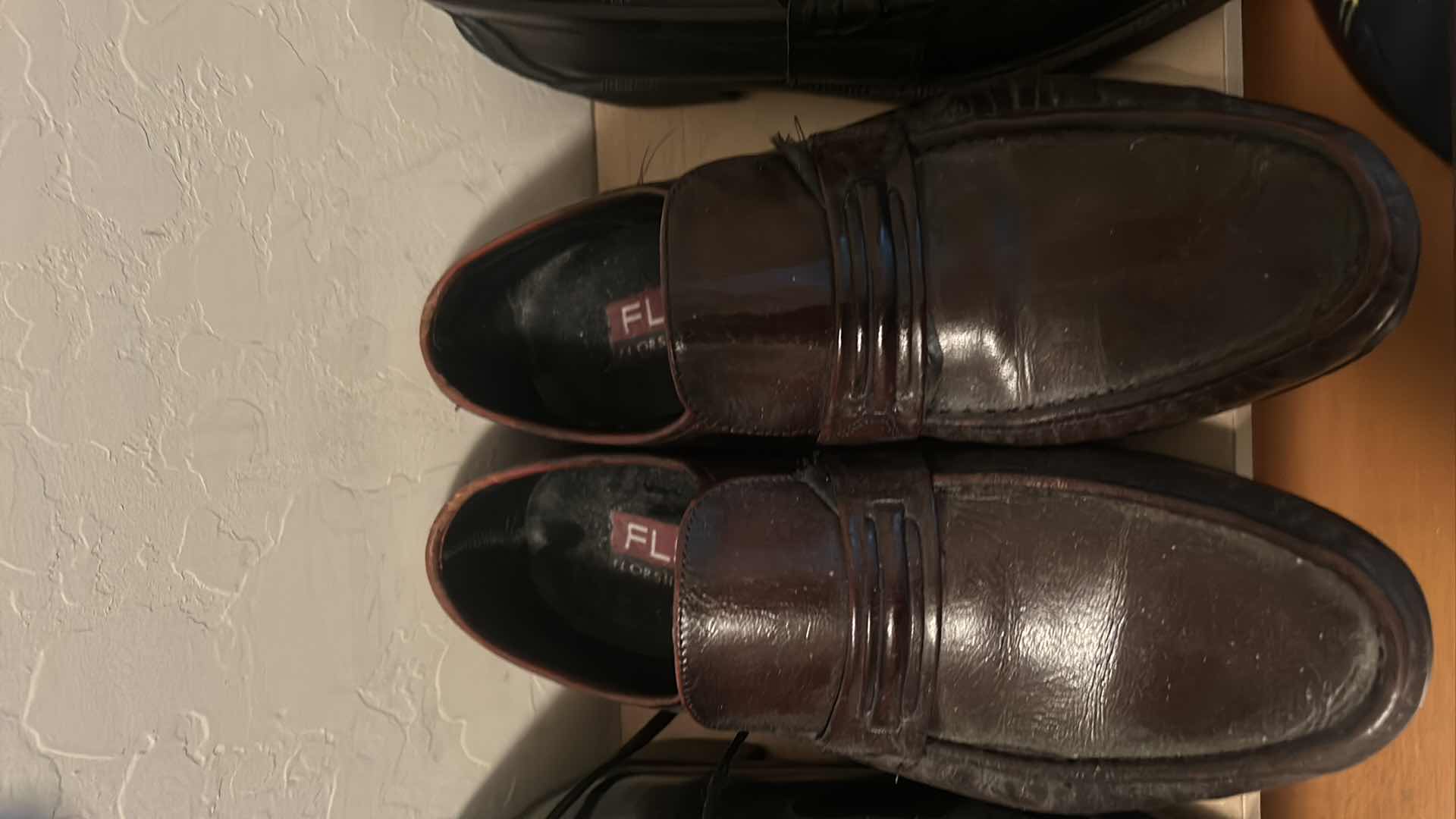 Photo 1 of MENS COWBOY BOOTS AND 3 PAIRS DRESS SHOES SIZE 12