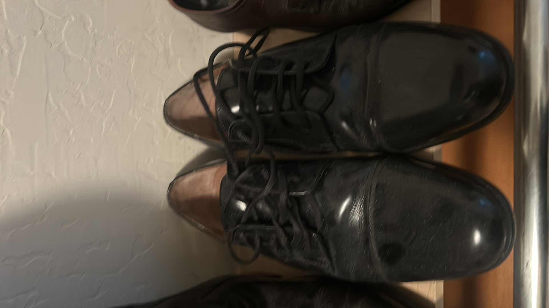 Photo 1 of MENS COWBOY BOOTS AND 3 PAIRS DRESS SHOES SIZE 12