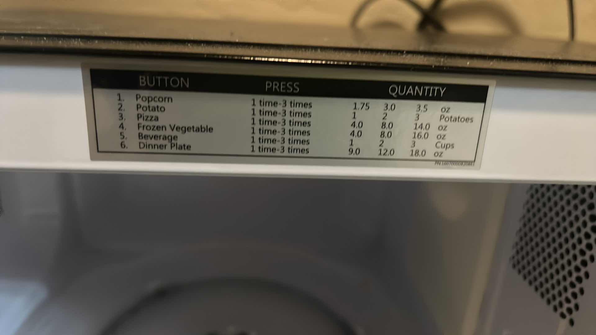 Photo 1 of CONFREE MICROWAVE OVEN