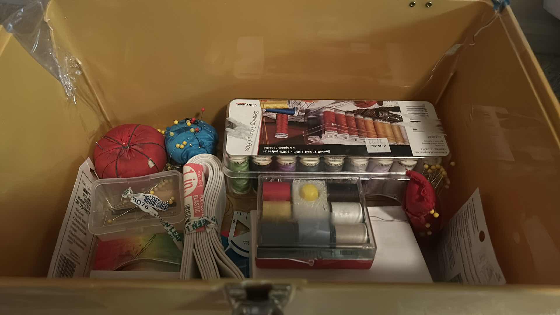Photo 1 of SEWING BOX WITH SUPPLIES
