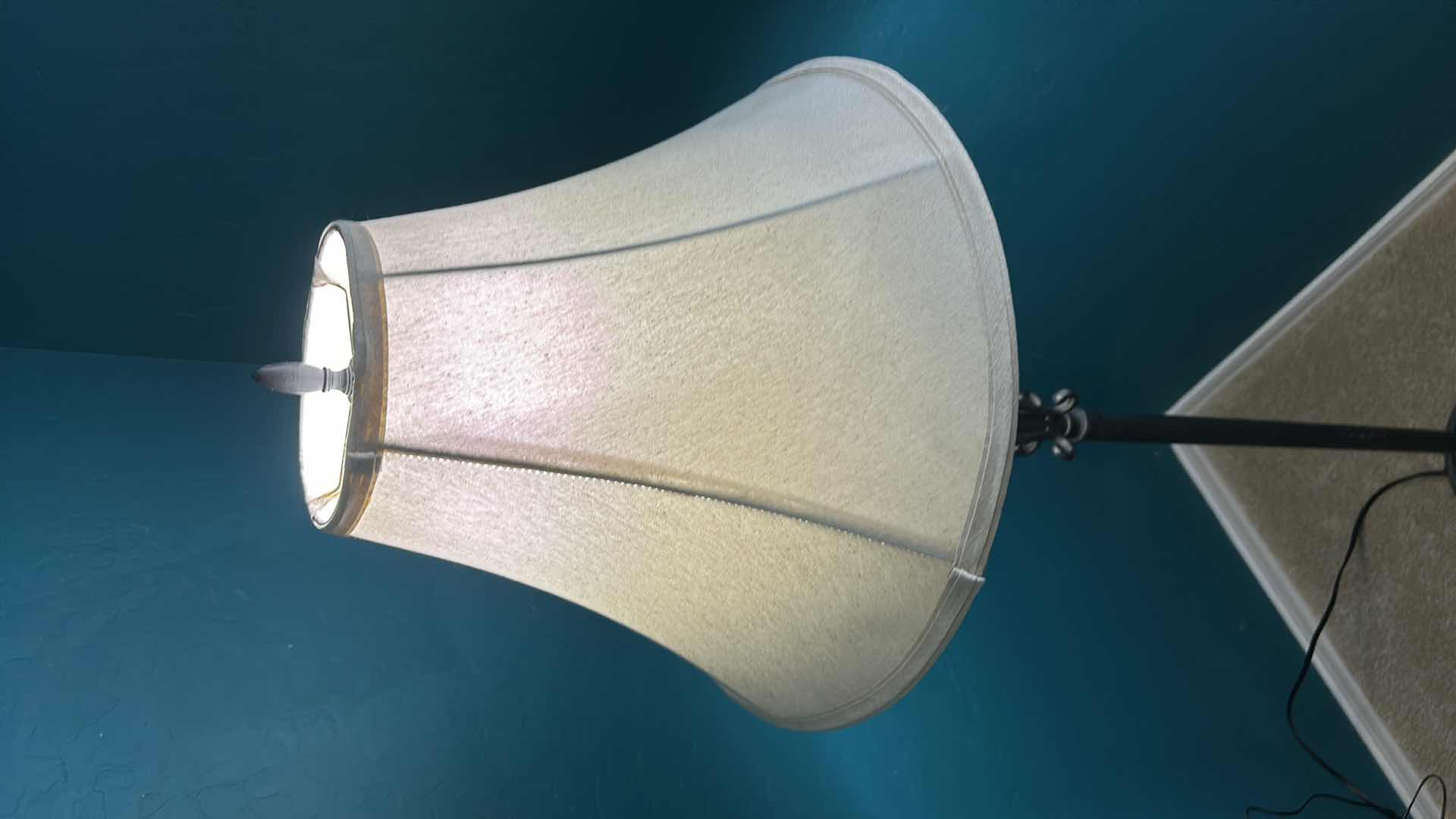 Photo 1 of METAL FLOOR LAMP WITH EXTRA SHADE. H 57”.