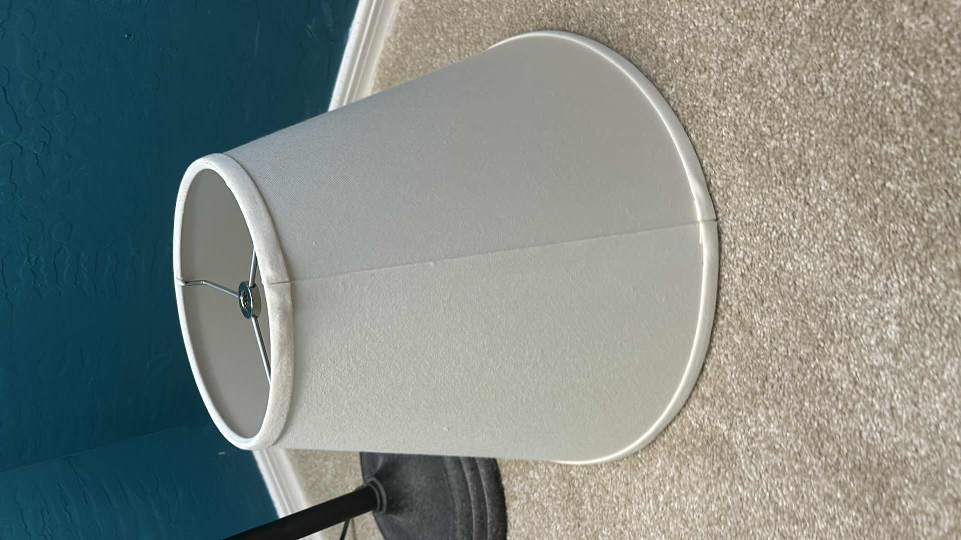 Photo 1 of METAL FLOOR LAMP WITH EXTRA SHADE. H 57”.