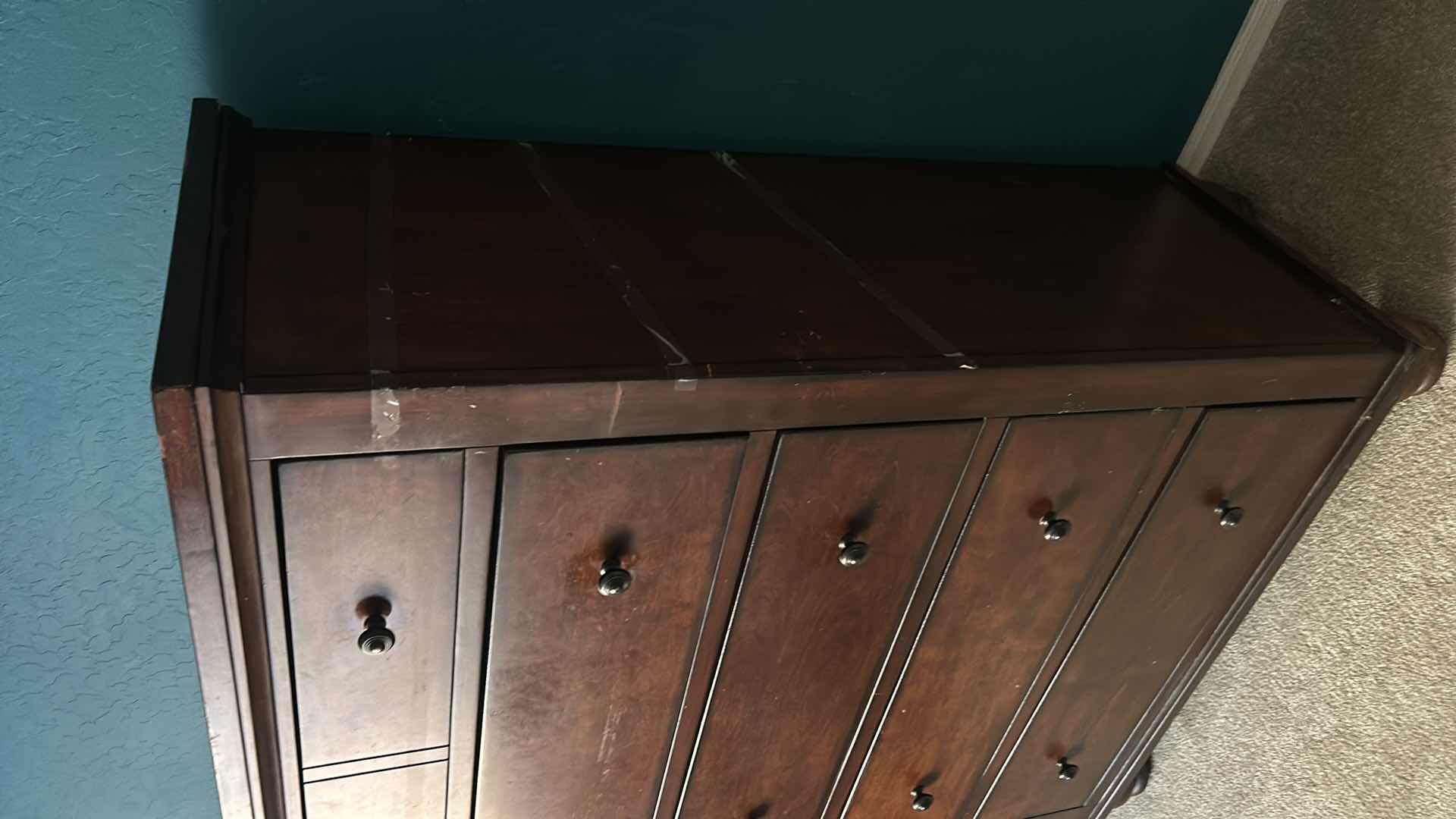 Photo 1 of ASPEN HOME VINTAGE DOVETAILED 5-DRAWER WOOD DRESSER 38” X 18.5” X H 52”