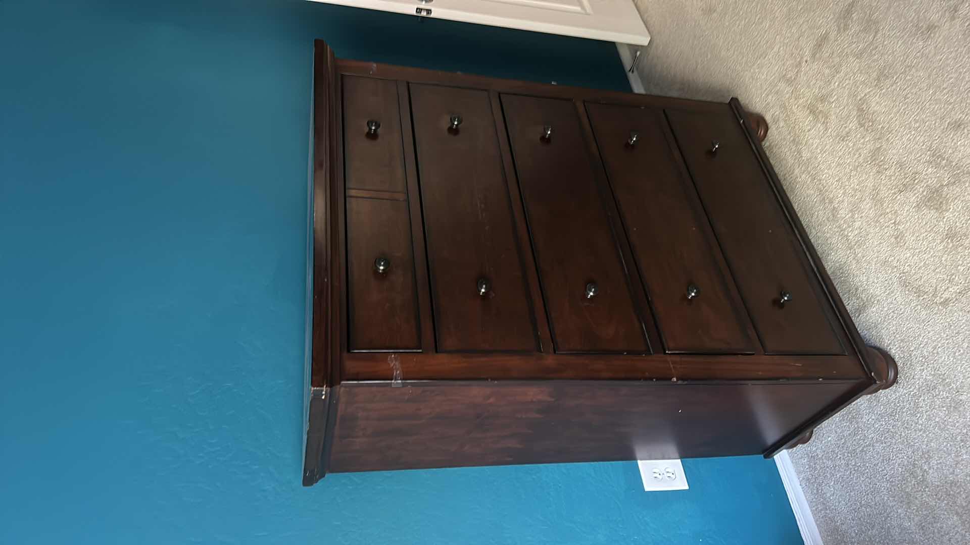 Photo 1 of ASPEN HOME VINTAGE DOVETAILED 5-DRAWER WOOD DRESSER 38” X 18.5” X H 52”