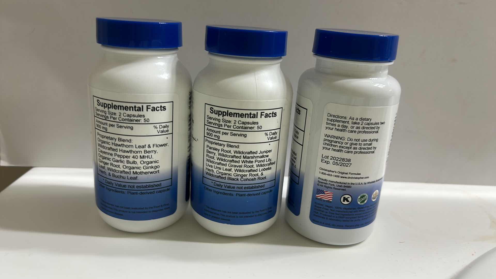 Photo 1 of THREE CHRISTOPHER’S DIETARY SUPPLEMENTS, HEART, BLADDER, AND MEMORY.