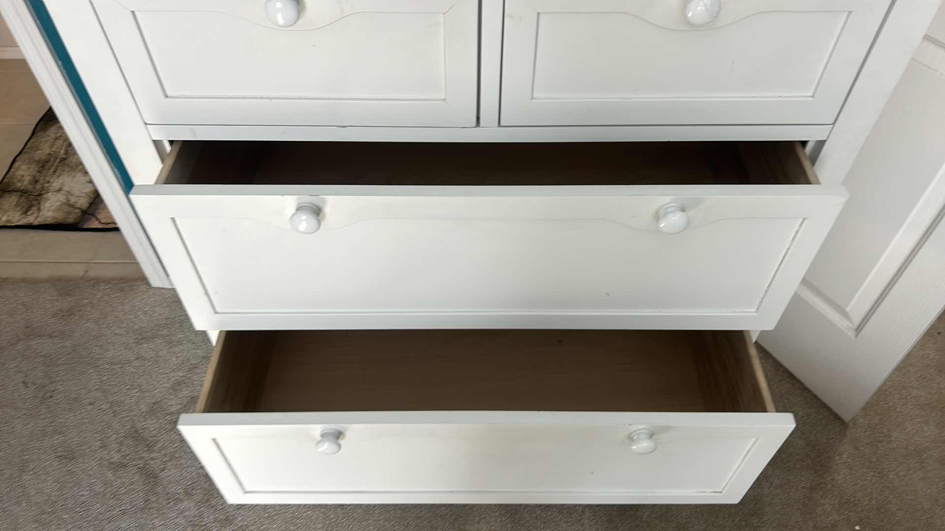 Photo 1 of OFF-WHITE CHEST OF DRAWERS, 3’X19”X H 45”.
