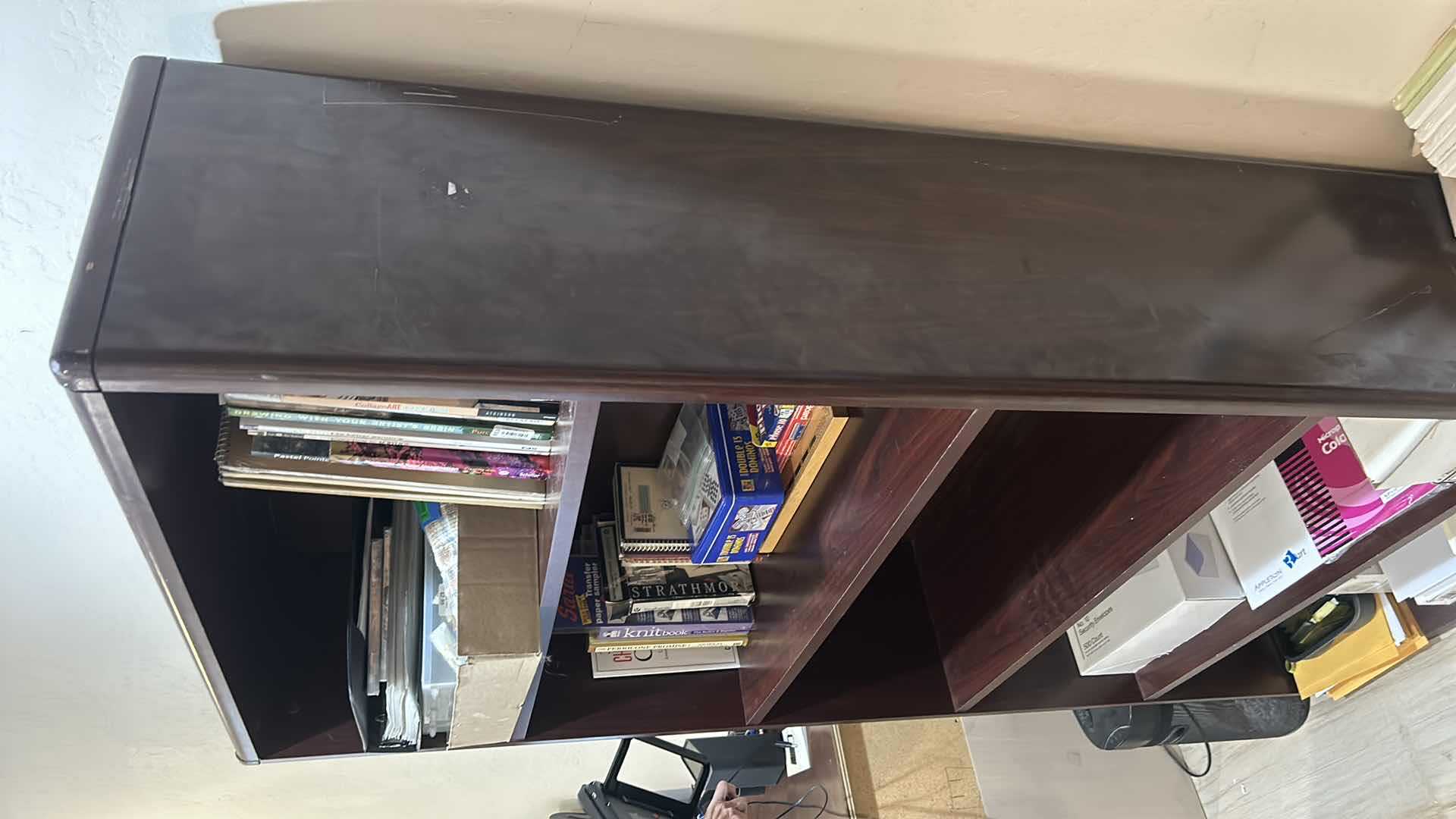 Photo 1 of WOOD BOOKSHELF, 36”X13”X H 70.25”.