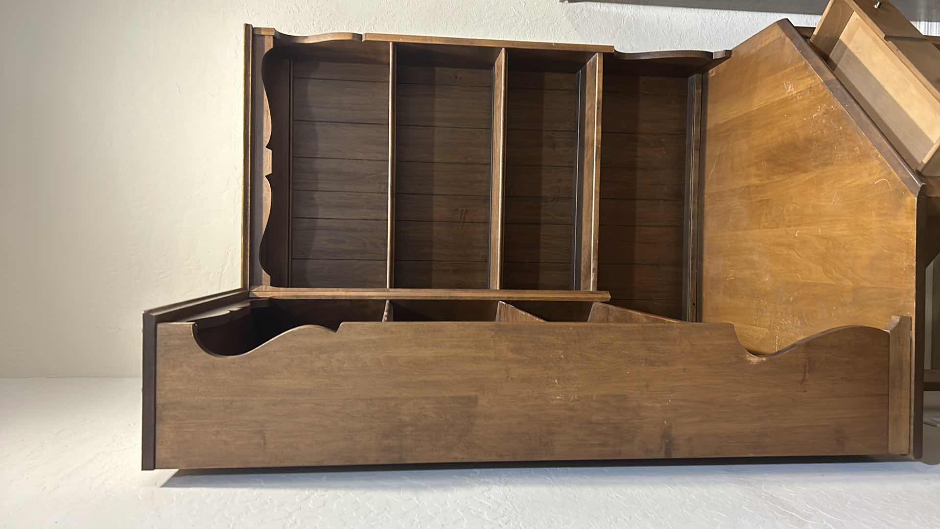 Photo 1 of VINTAGE WOOD CORNER UNIT.RIGHT 34”, LEFT 34”, DEEP 3’, HEIGHT 78”