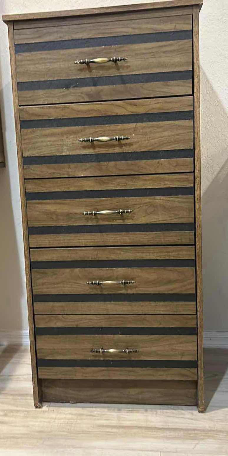 View 2 of 5-DRAWER SUPPLY CABINET. 21” x 17” x H 46”