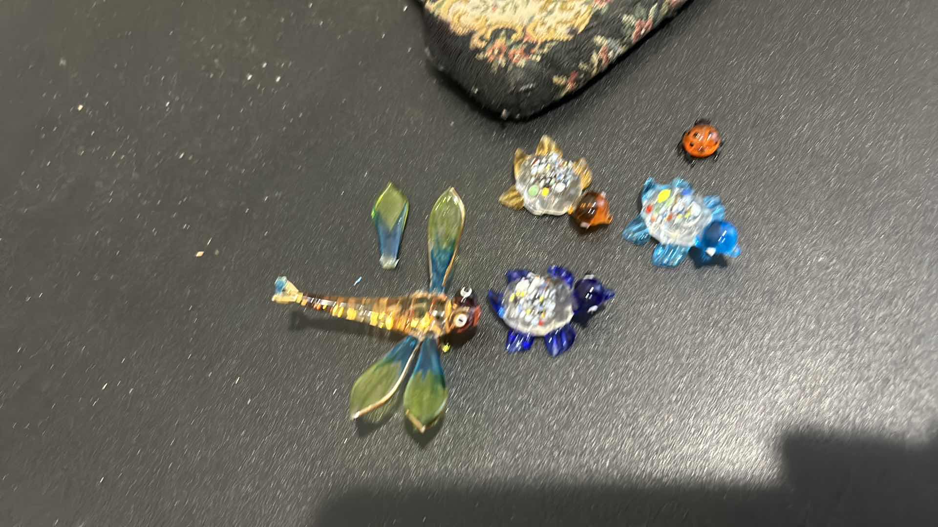 Photo 1 of SMALL GLASS ANIMALS AND VINTAGE COIN PURSE.