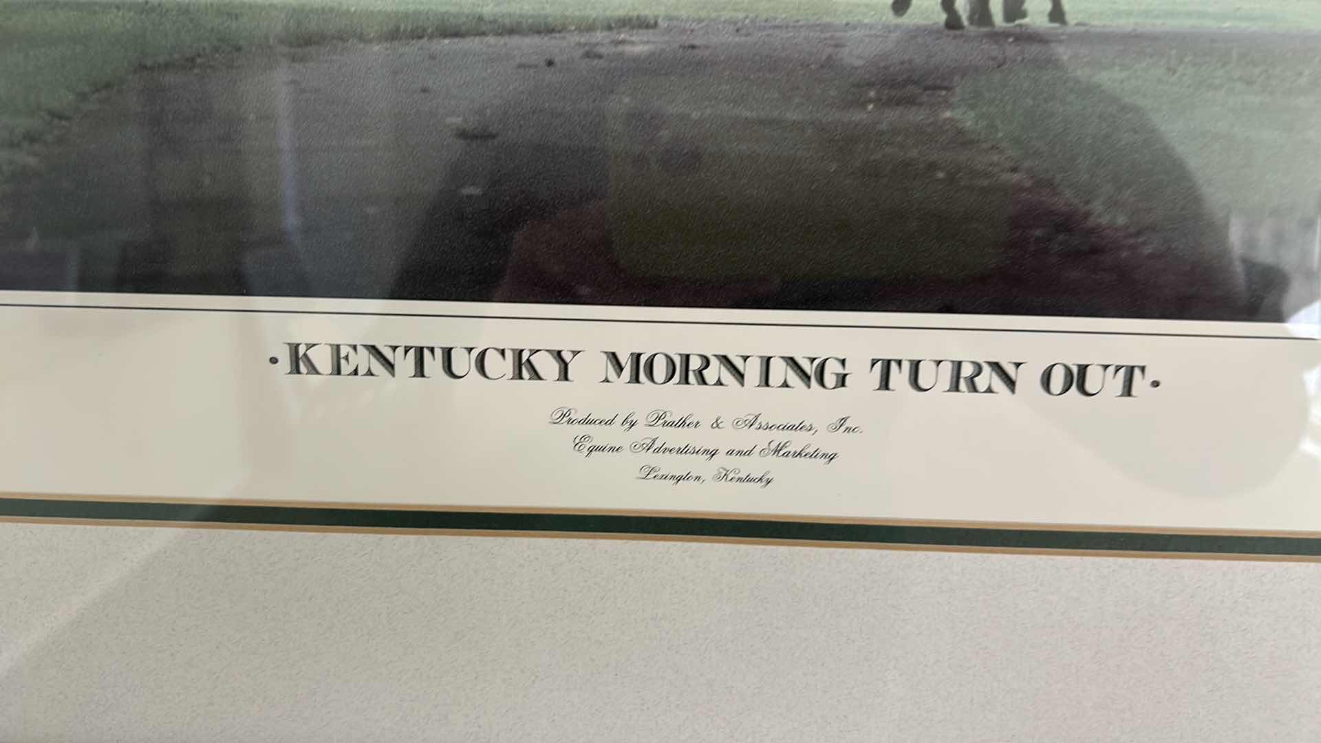 Photo 1 of WOOD-FRAMED KENTUCKY MORNING TURN OUT, SIGNED PHOTOGRAPH BY DOUG PRATHER ARTWORK 28” x 22 1/2”