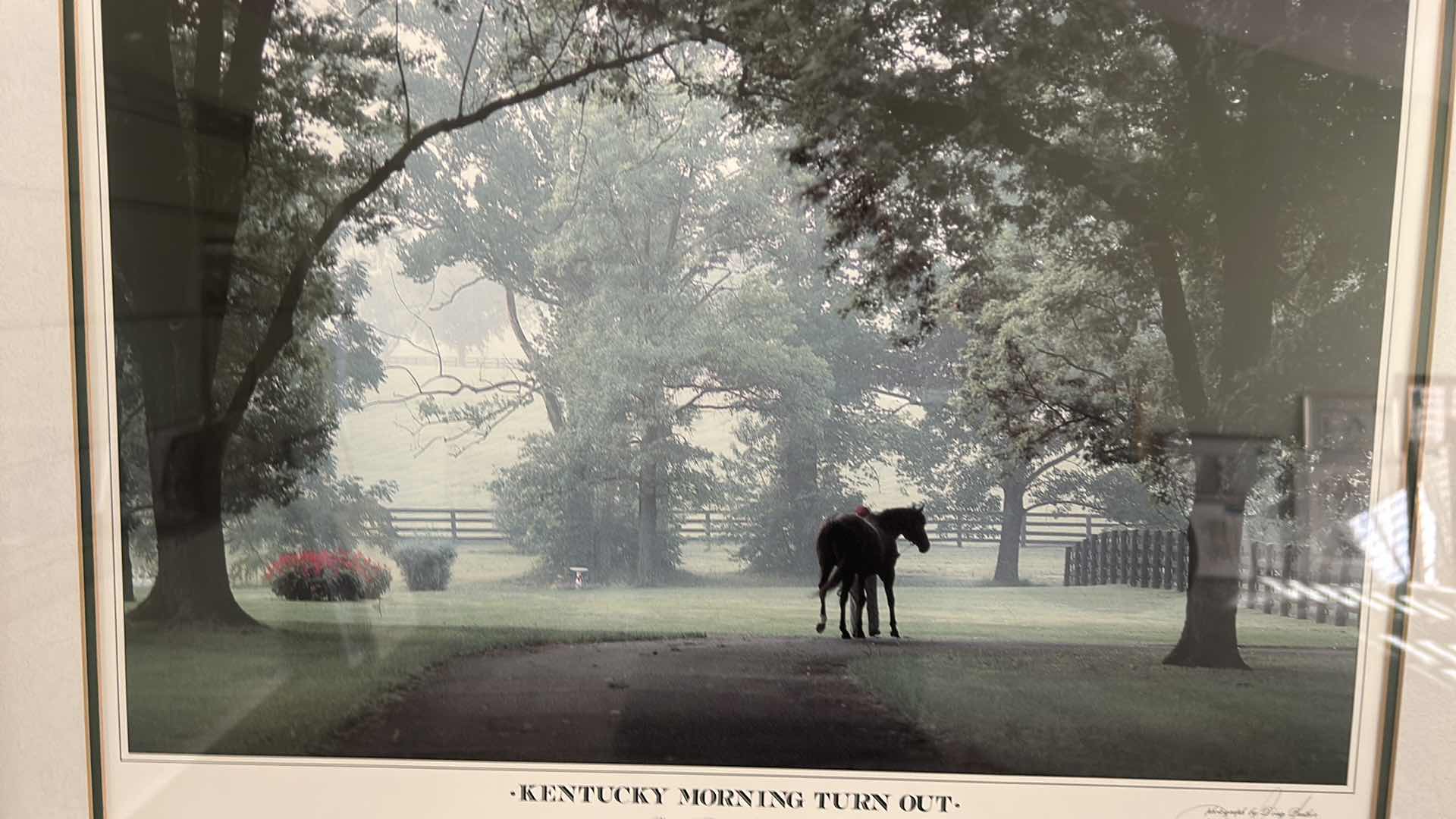 Photo 1 of WOOD-FRAMED KENTUCKY MORNING TURN OUT, SIGNED PHOTOGRAPH BY DOUG PRATHER ARTWORK 28” x 22 1/2”