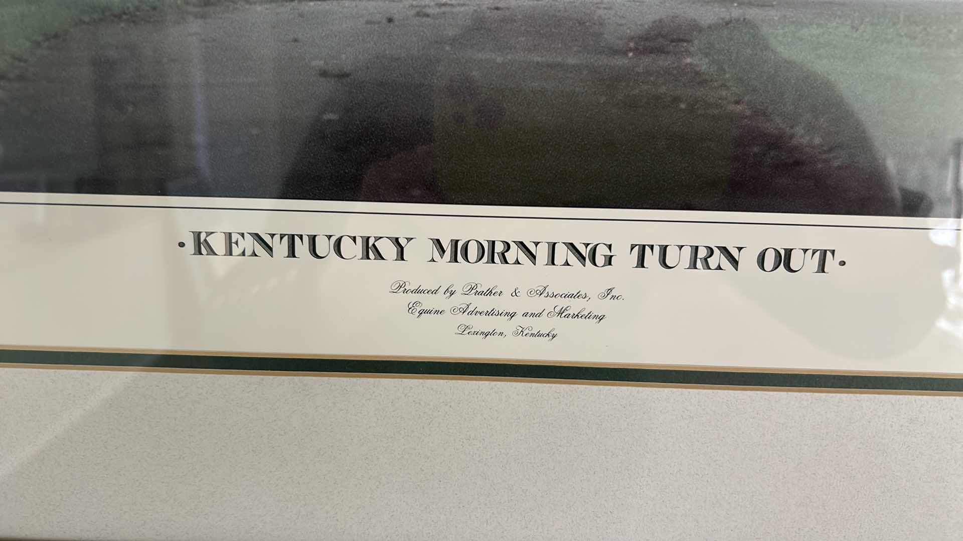 Photo 1 of WOOD-FRAMED KENTUCKY MORNING TURN OUT, SIGNED PHOTOGRAPH BY DOUG PRATHER ARTWORK 28” x 22 1/2”