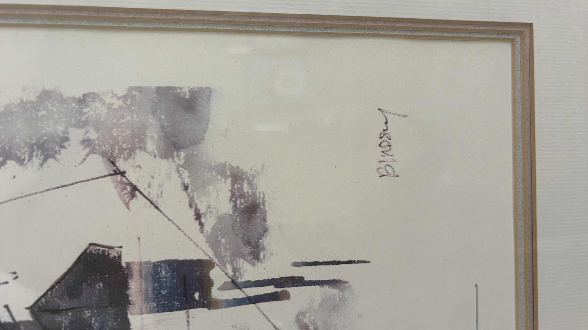 Photo 1 of FRAMED WATERCOLOR BY BIRSEY ARTWORK 22” x 28”