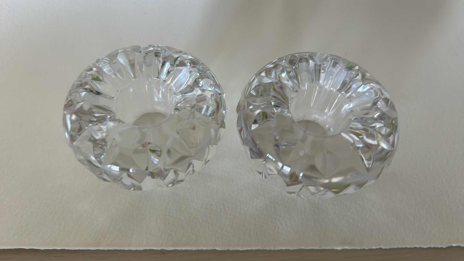 Photo 1 of 2 WATERFORD CRYSTAL CANDLE HOLDERS