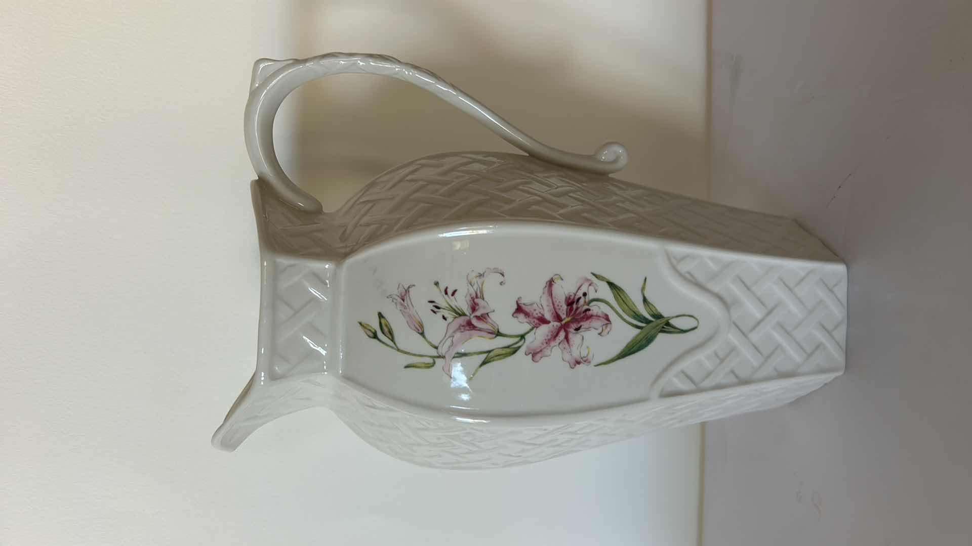 Photo 1 of H10” BELLEEK IRELAND PORCELAIN PITCHER