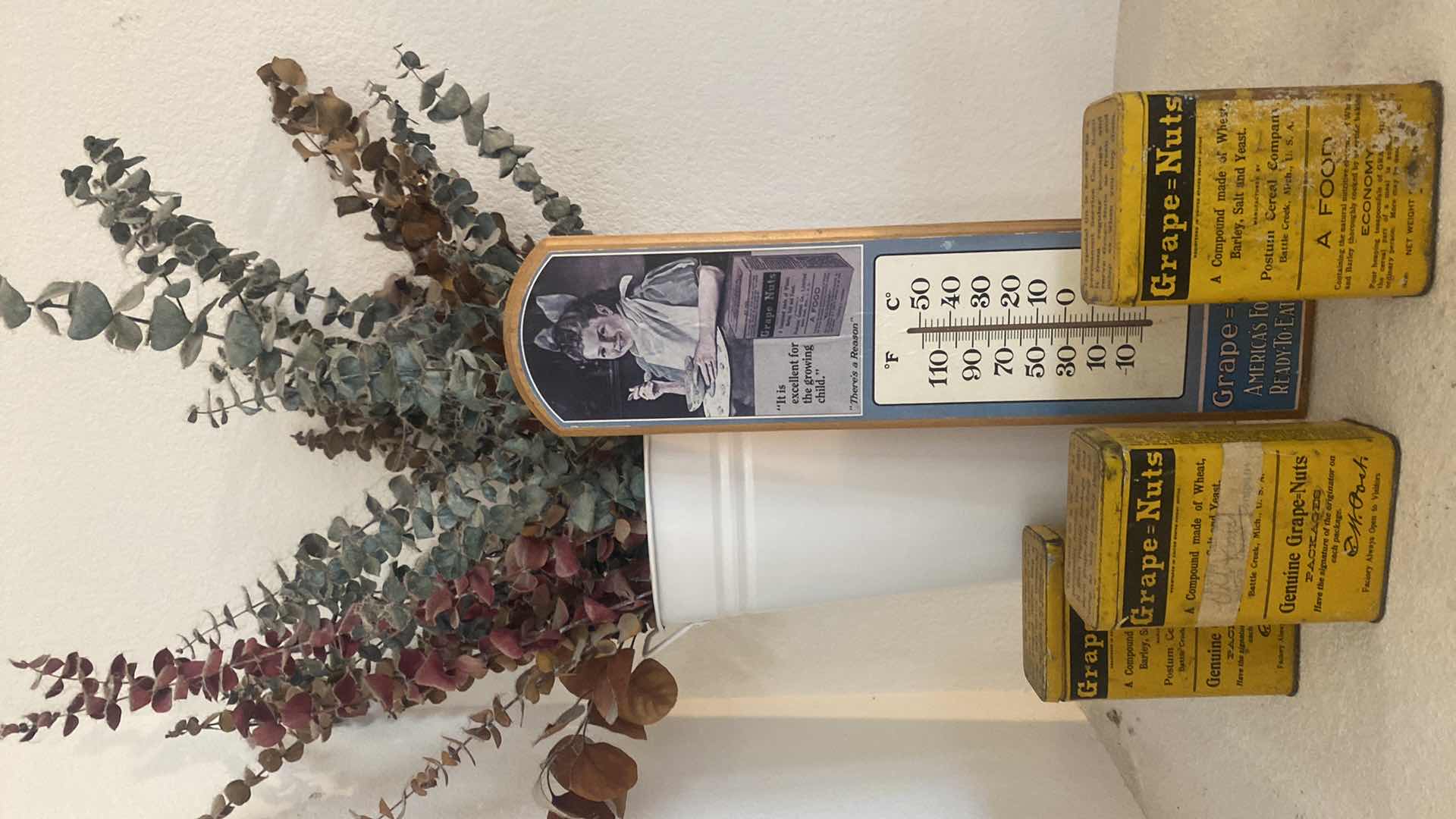 Photo 1 of 5-VINTAGE  DECOR POT H15” EXCLUDING FLORALS