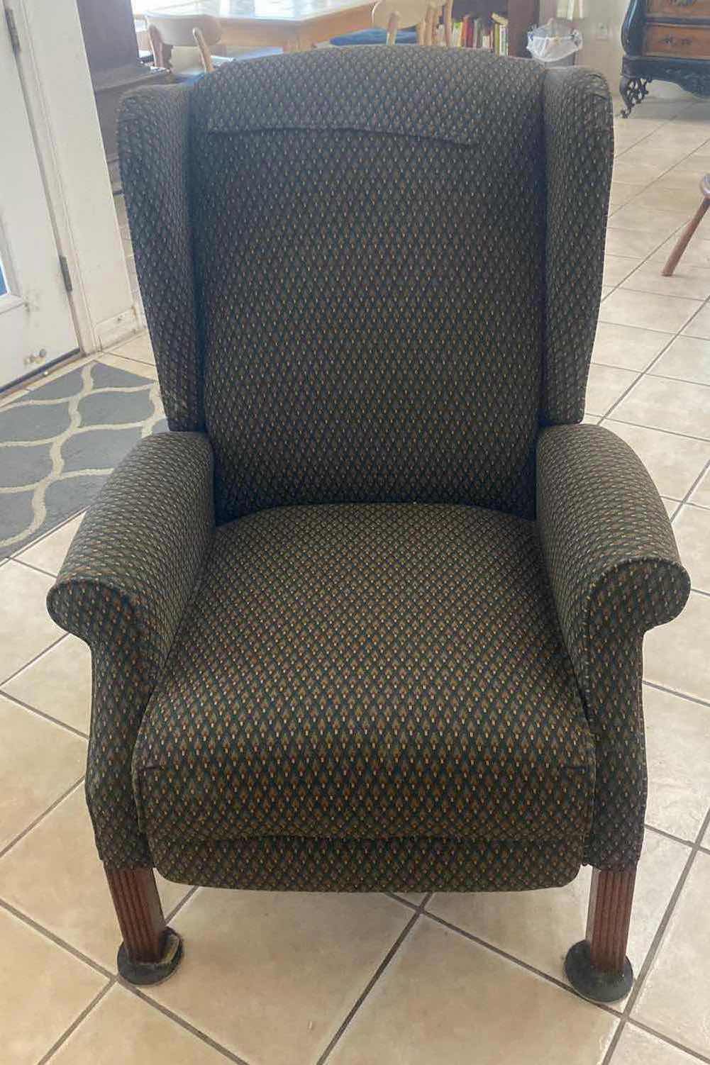 Photo 1 of 1990’s WINGBACK UPHOLSTERED CHAIR