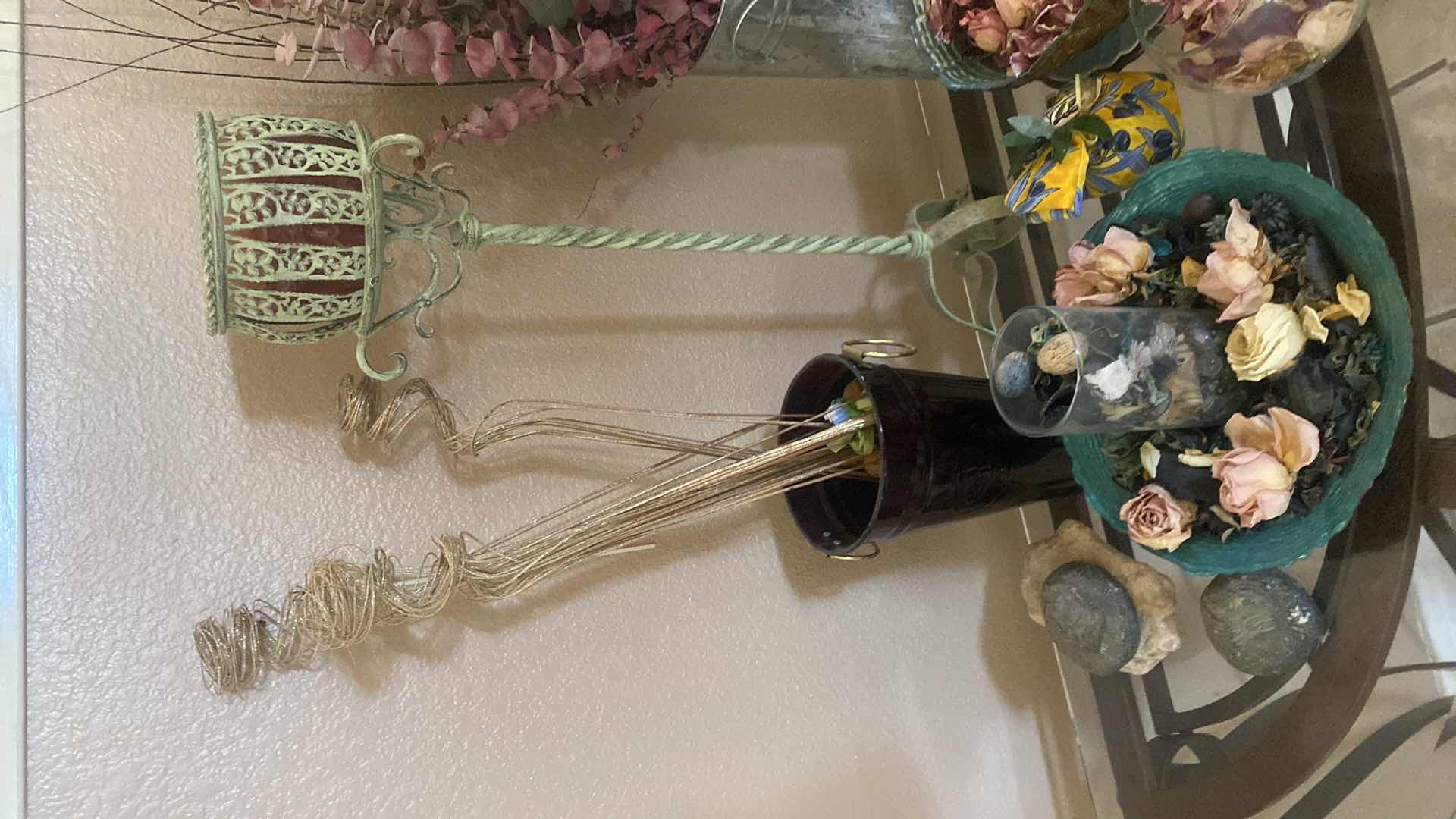 Photo 1 of 12 HOME DECOR - CANDLE H28”, FLORALS & ROCKS