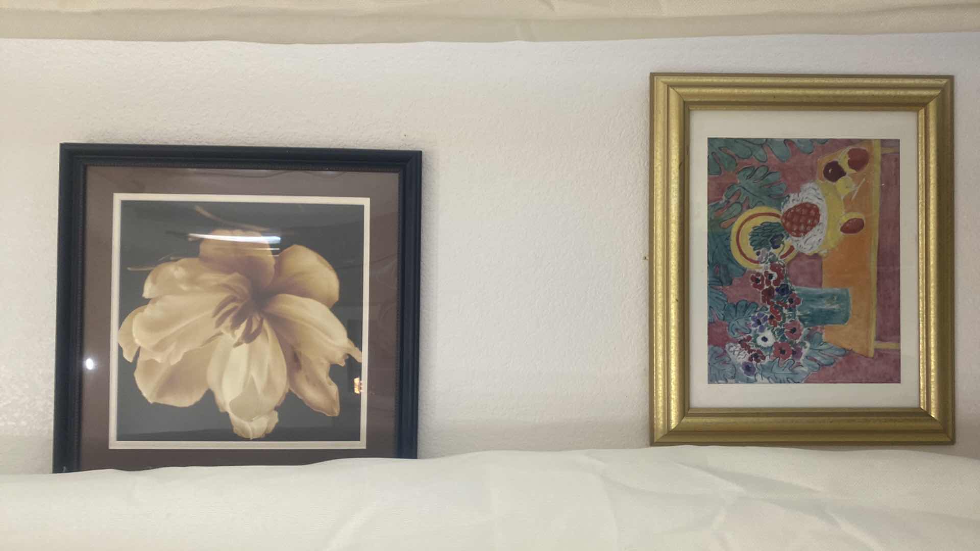 Photo 1 of 3 FRAMED FLORAL ARTWORK LARGEST 18“ x 21 1/2“ & 1 FRAMED POSTER NO GLASS 18 1/2” x 24 1/2”