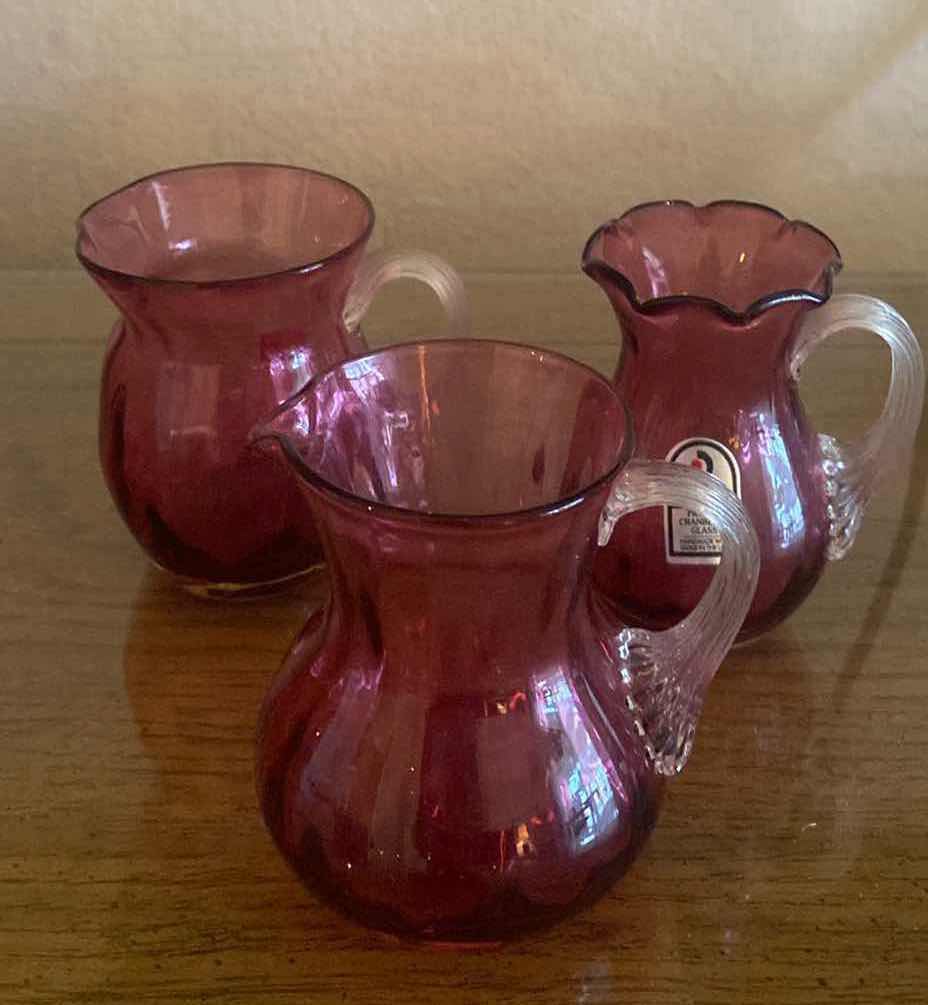 Photo 1 of 3 PILGRIM CRANBERRY GLASS H4”