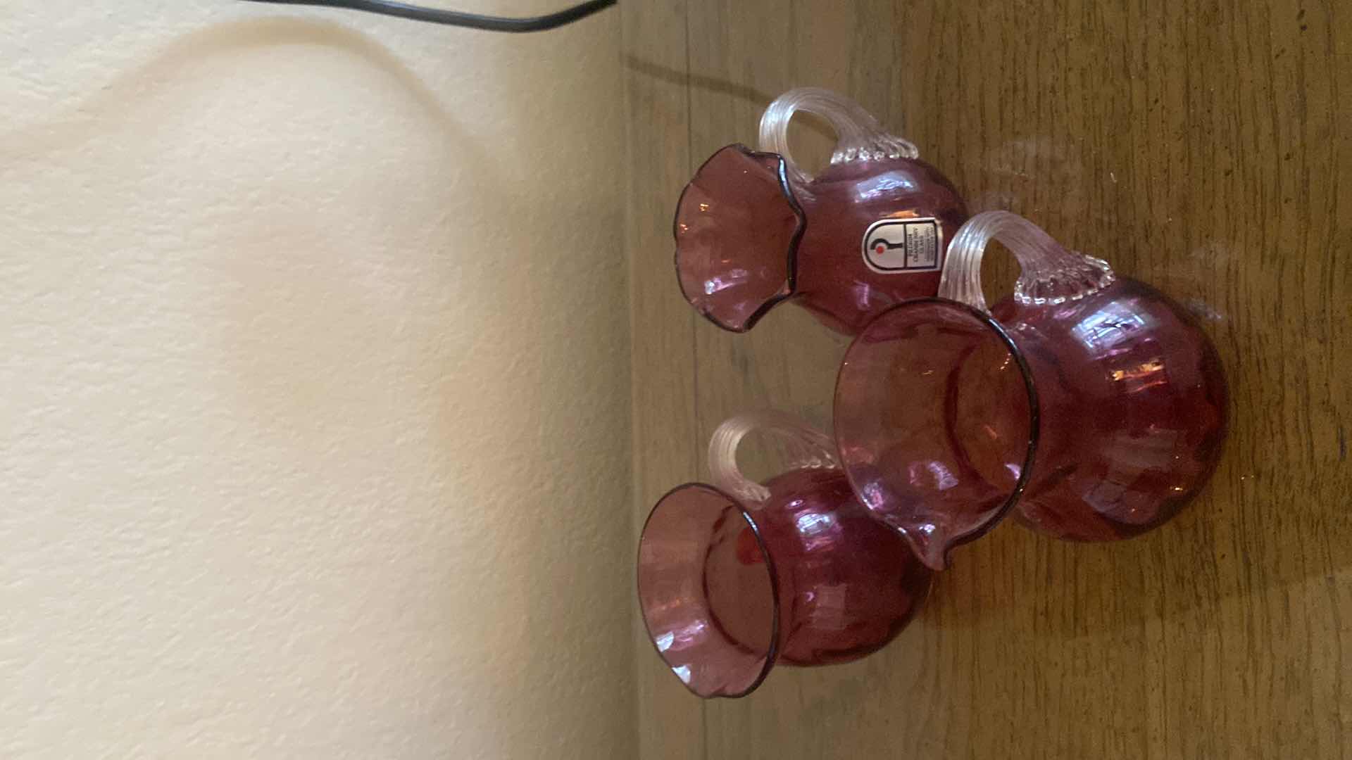 Photo 1 of 3 PILGRIM CRANBERRY GLASS H4”