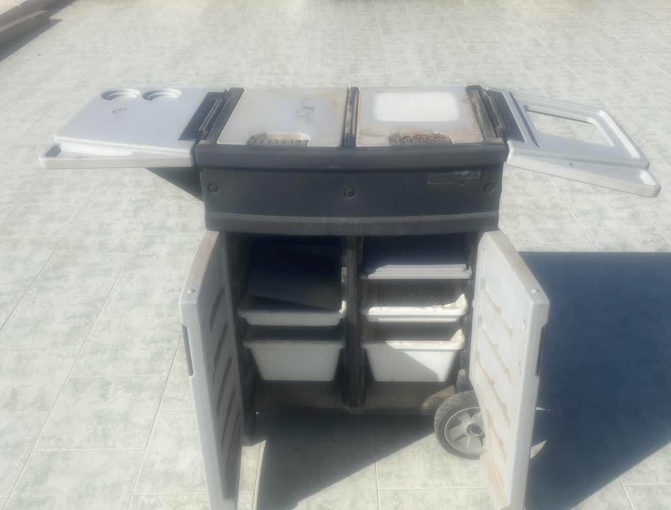 Photo 1 of BACKYARD GEAR 2 DOOR PLANTING CART CLOSED MEASURES 25“ x 17“ H33”