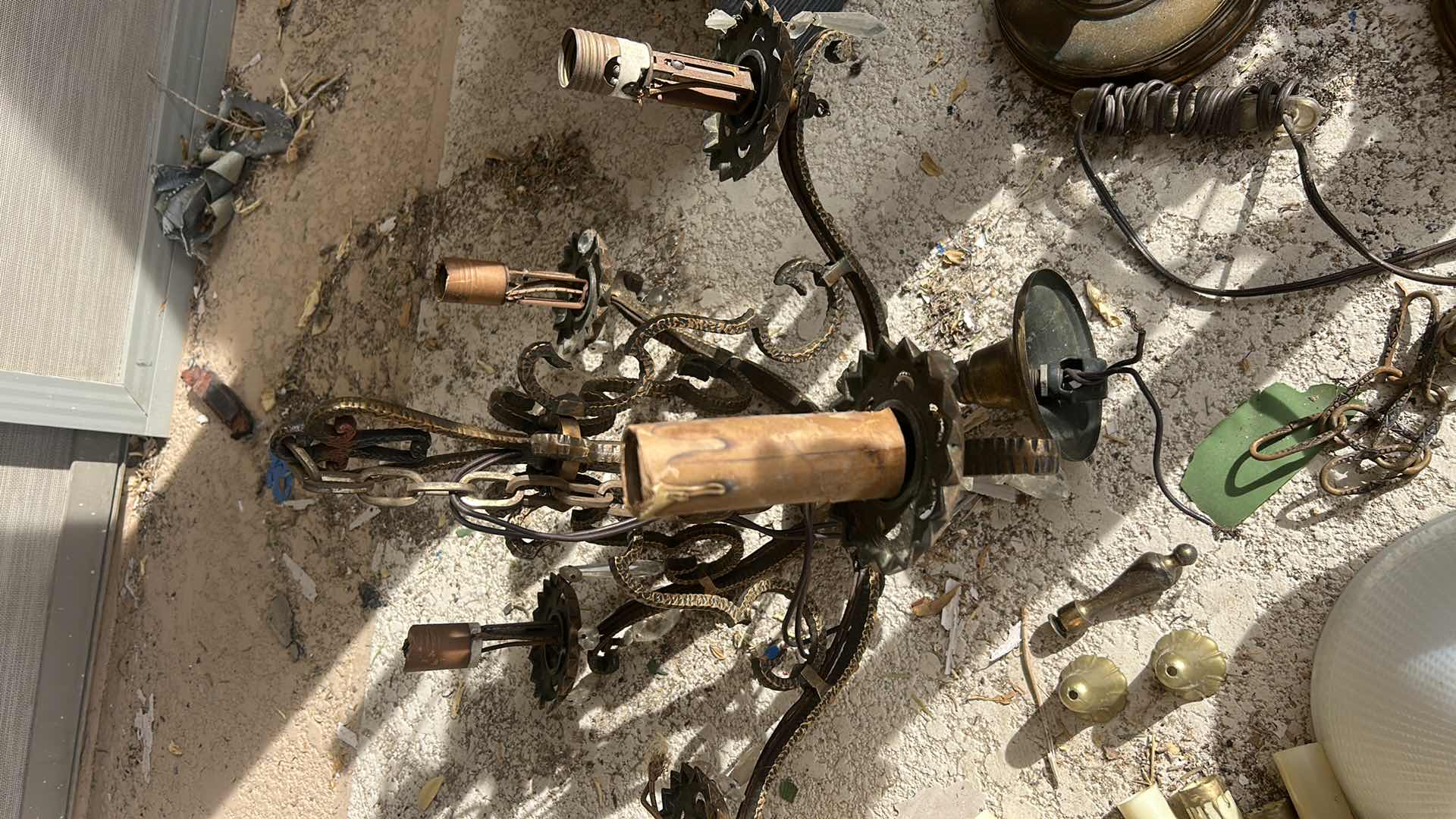 Photo 1 of ANTIQUE LIGHT FIXTURE PIECES