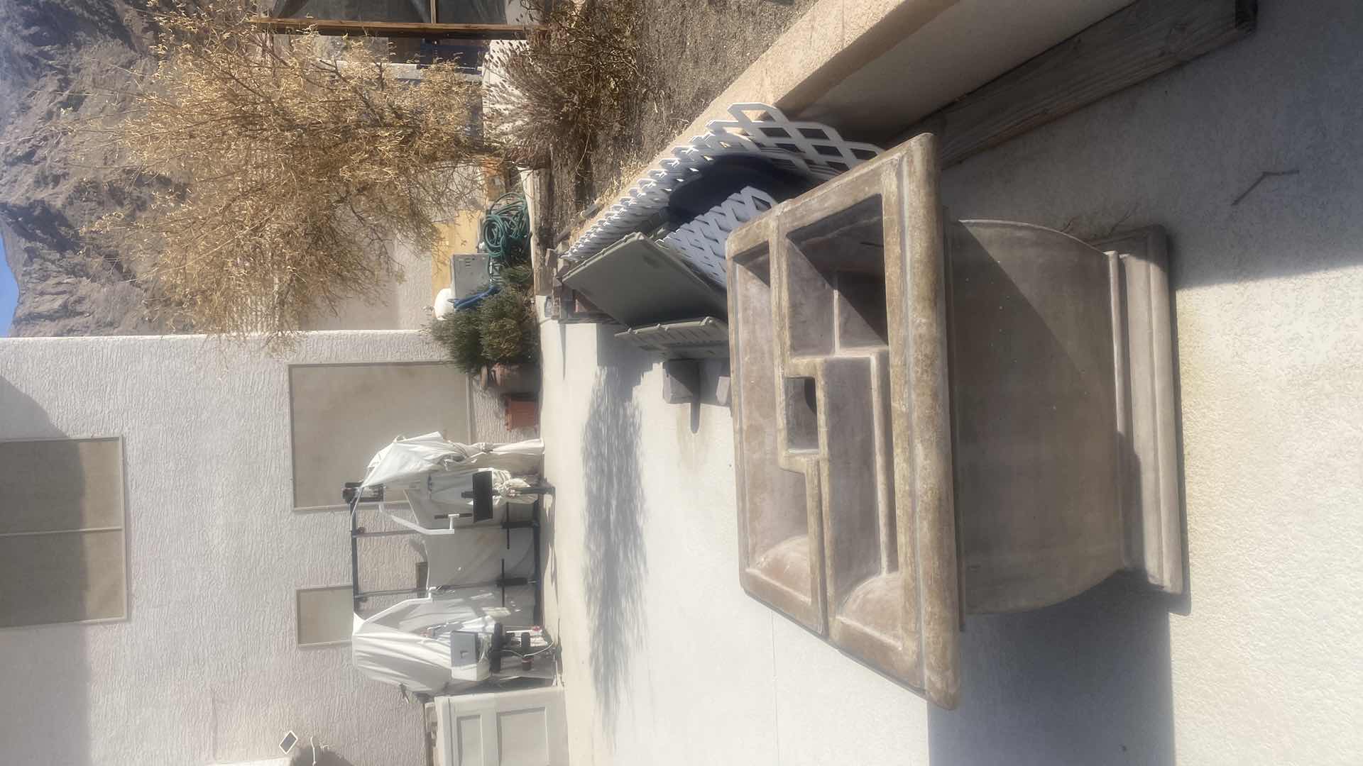 Photo 1 of AL’s GARDEN ART VERY LARGE 2 PIECE CAST STONE ARCHITECTURAL SQUARE PLANTER 36” x 36” (measurement is both pieces together)