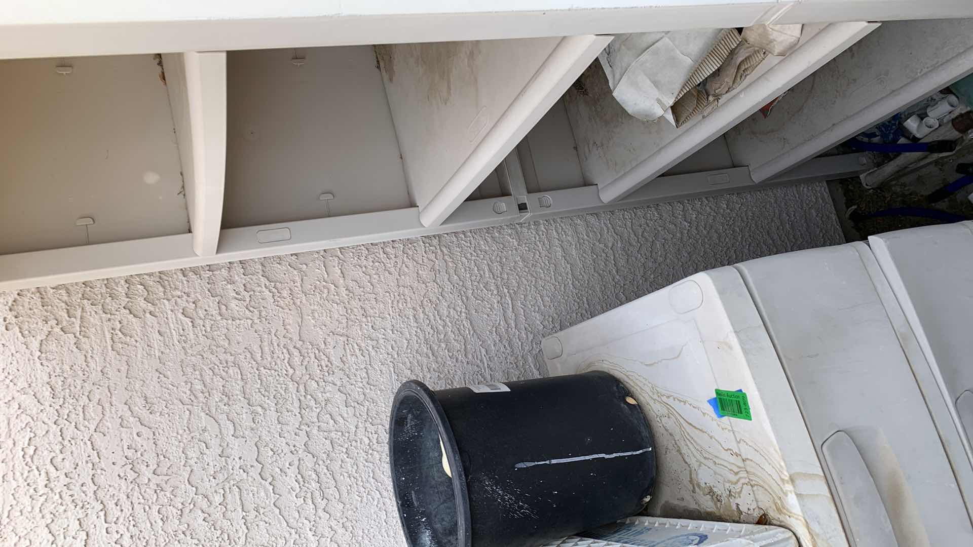 Photo 1 of 4-DRAWER CONTAINER WITH GARDEN SUPPLIES AND SHELVING UNIT