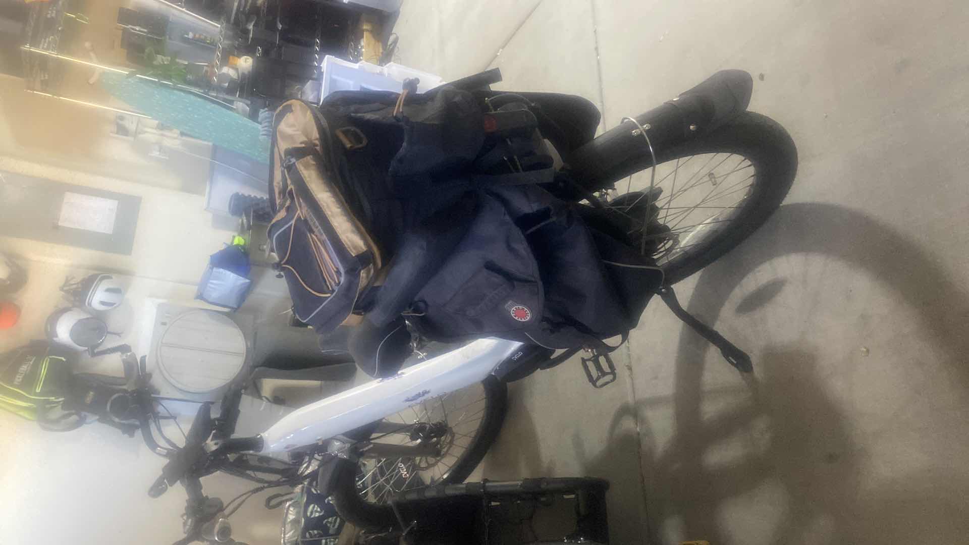 Photo 1 of EVELO ELECTRIC BIKE WITH EXTRA BATTERY & SADDLE BAGS (MORE AVAILABLE -CARGO TRAILER, BIKE RACK & ACCESSORIES SOLD SEPARATELY)