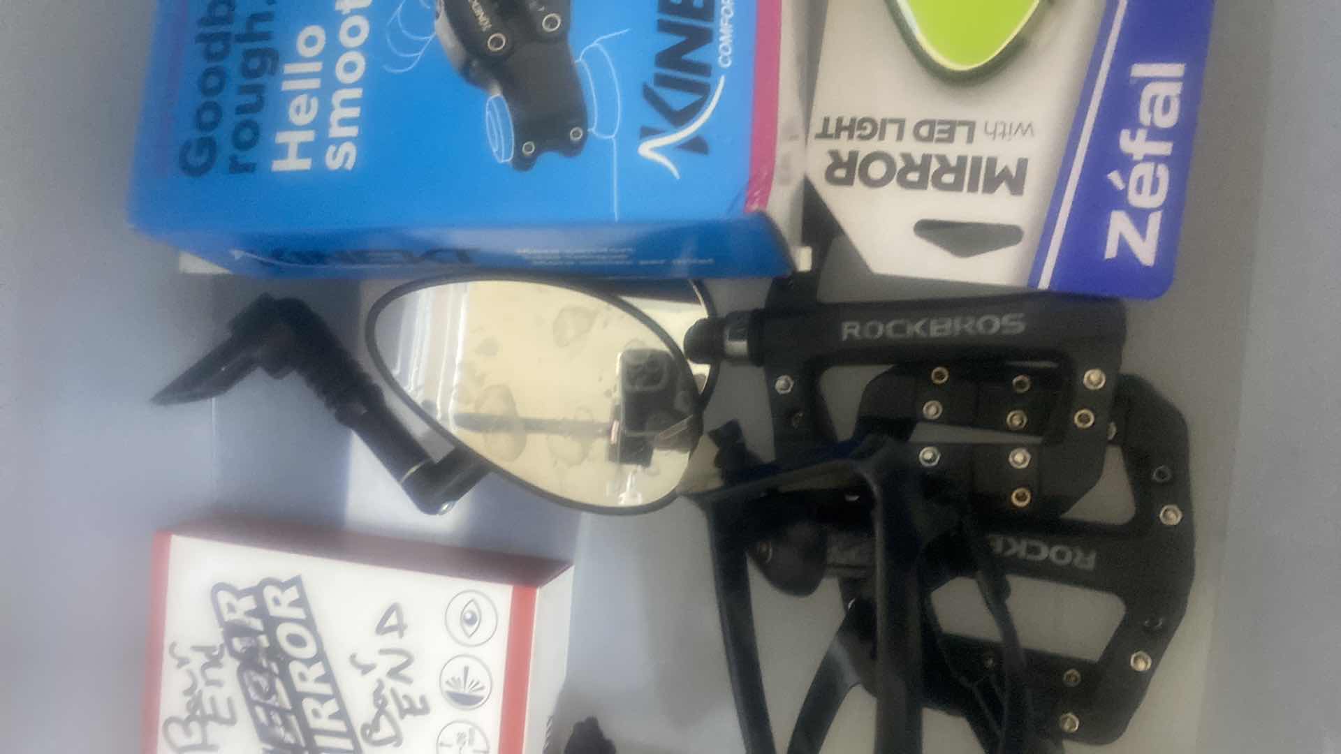 Photo 1 of BICYCLE ACCESSORIES- MIRRORS, KINEKT , BOTTLE HOLDER & MORE