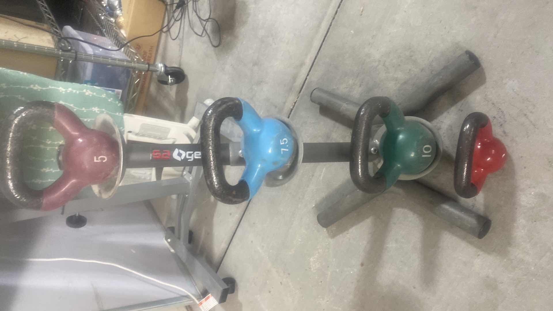 Photo 1 of 3 TIERED KETTLEBELL RACK WITH 4 KETTLEBELLS