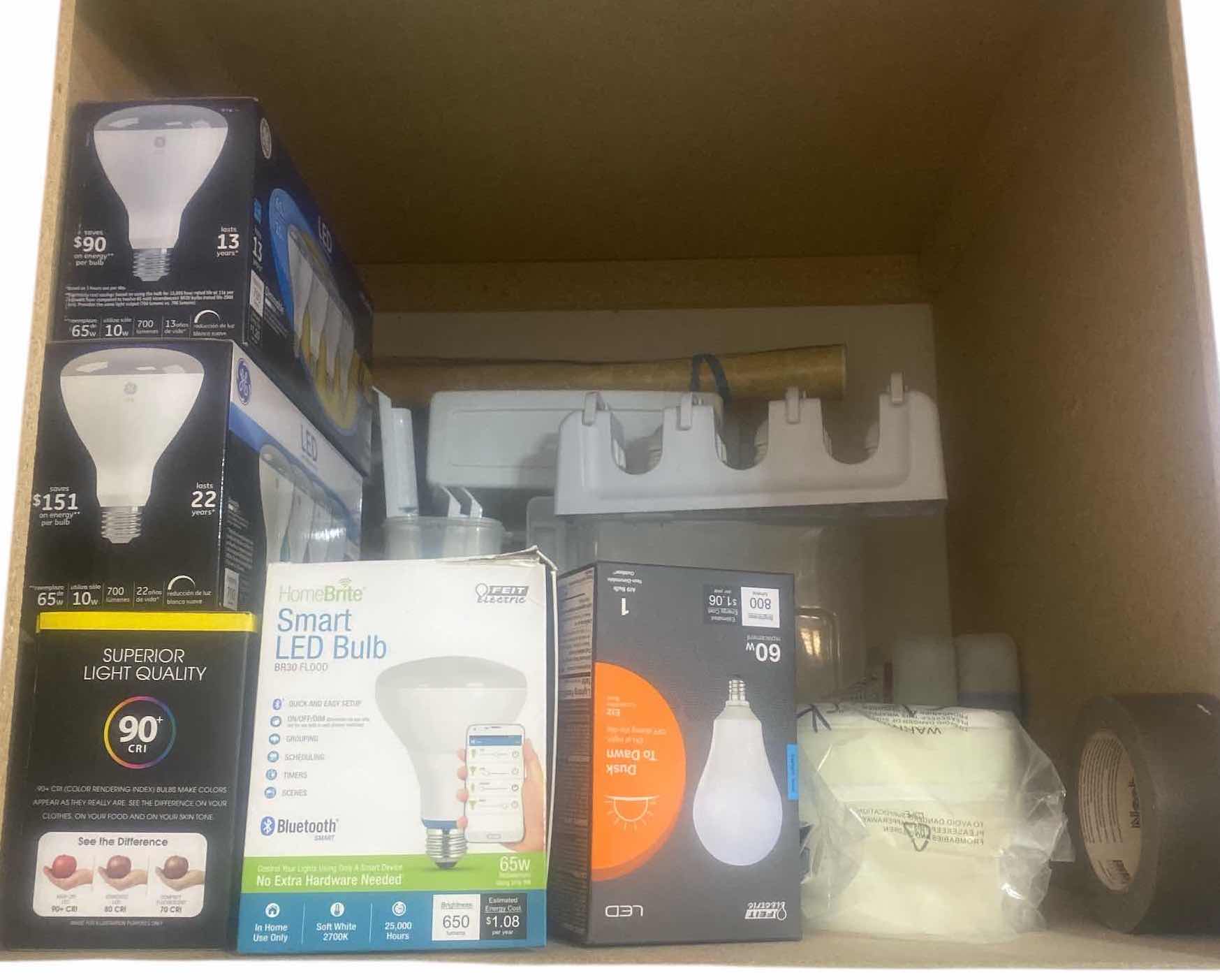 Photo 1 of CONTENTS OF CABINET - LIGHT BULBS