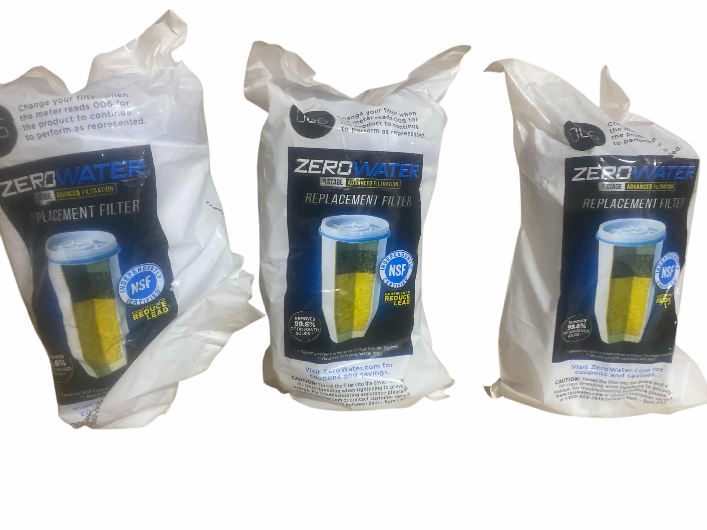 Photo 1 of 3 ZERO WATER REPLACEMENT FILTERS & PITCHER