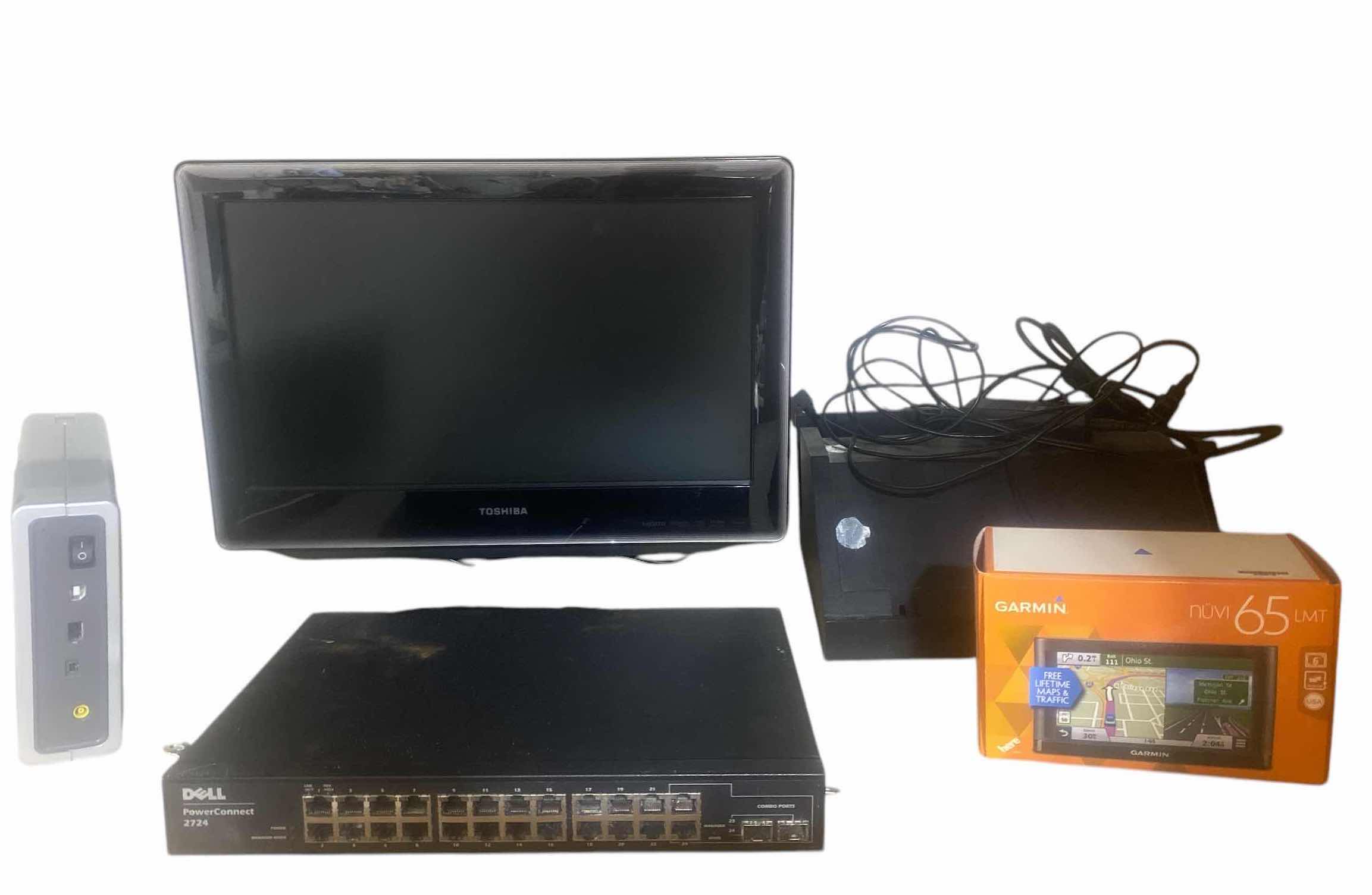 Photo 1 of 4 - COMPUTER COMPONENTS TOSHIBA MONITOR 18”, DELL POWER CONNECT, DVD REWRITABLE DRIVE & MORE