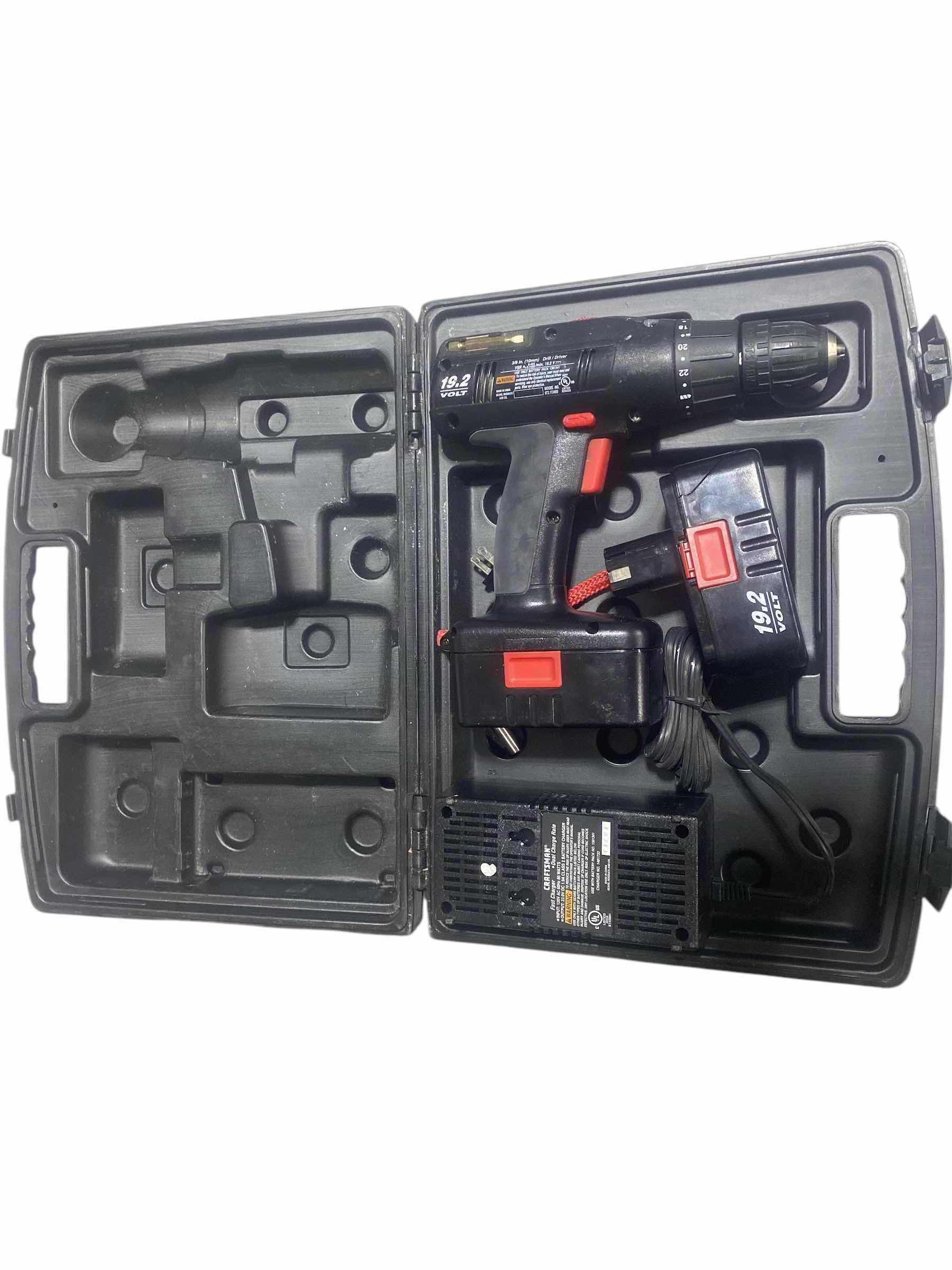 Photo 1 of CRAFTSMAN BATTERY OPERATED DRILL INCLUDES CHARGER & 2 BATTERIES