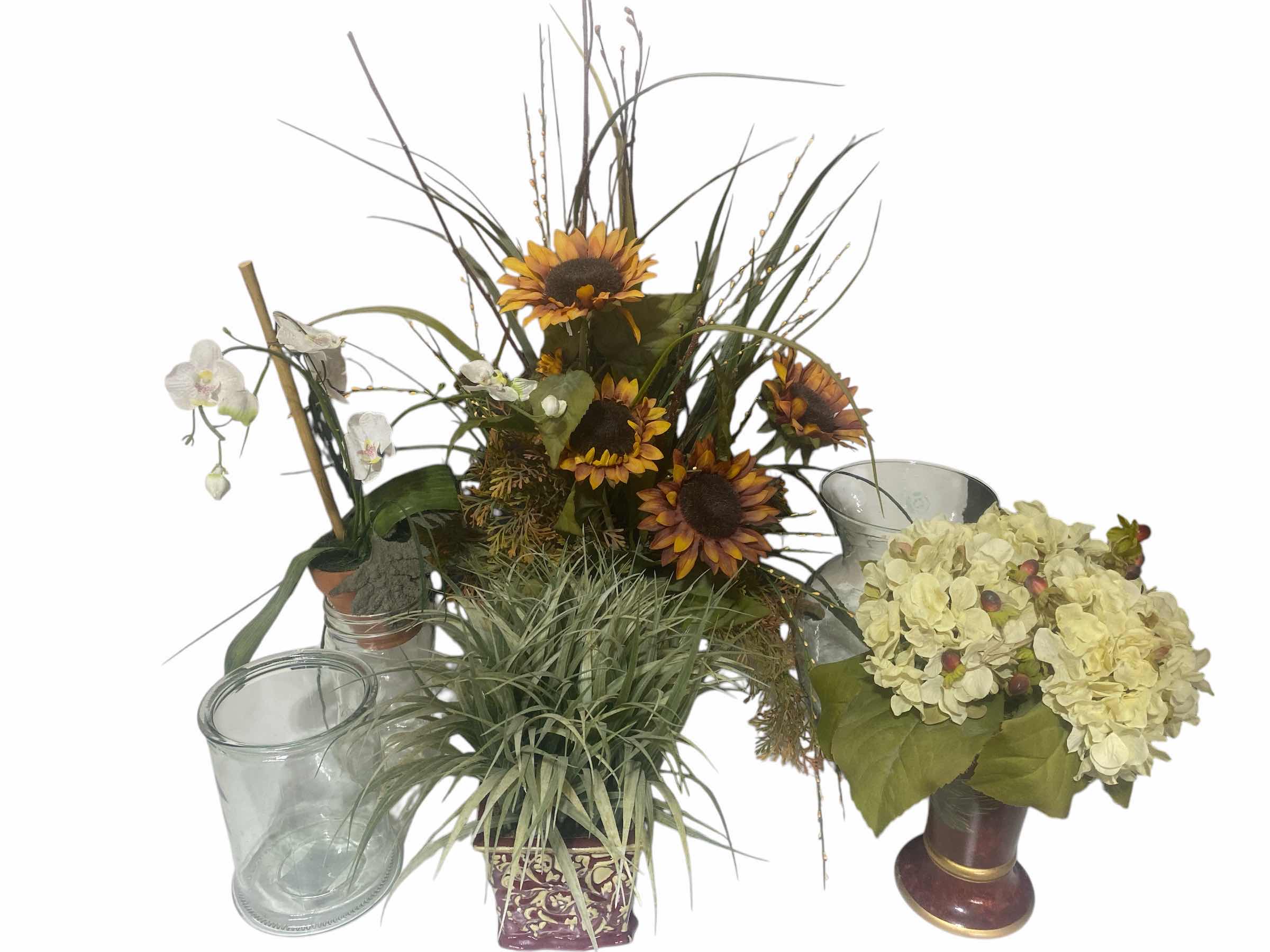 Photo 1 of FAUX FLORAL & VASES TALLEST H29”
