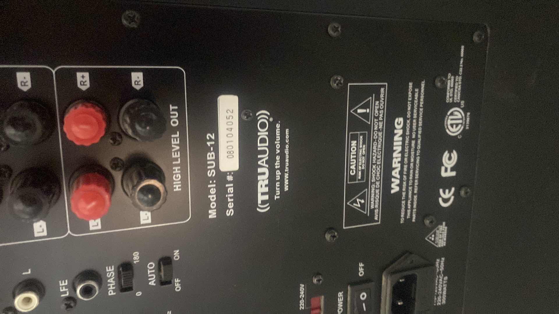 Photo 1 of DENON MULTI ZONE HOME ENTERTAINMENT COMPONENT WITH TRU AUDIO SUB WOOFER & SPEAKER