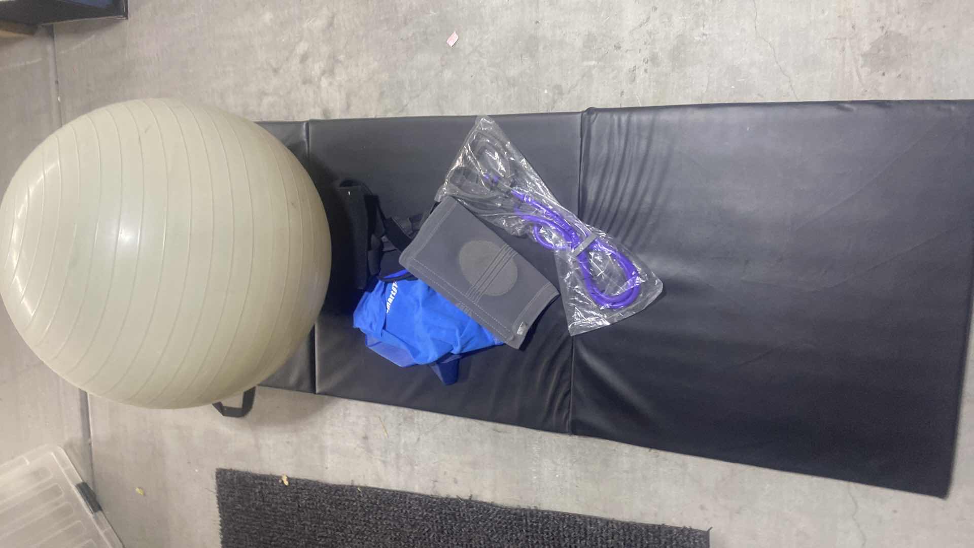 Photo 1 of EXERCISE MAT, BALL, ROPE & BRACES