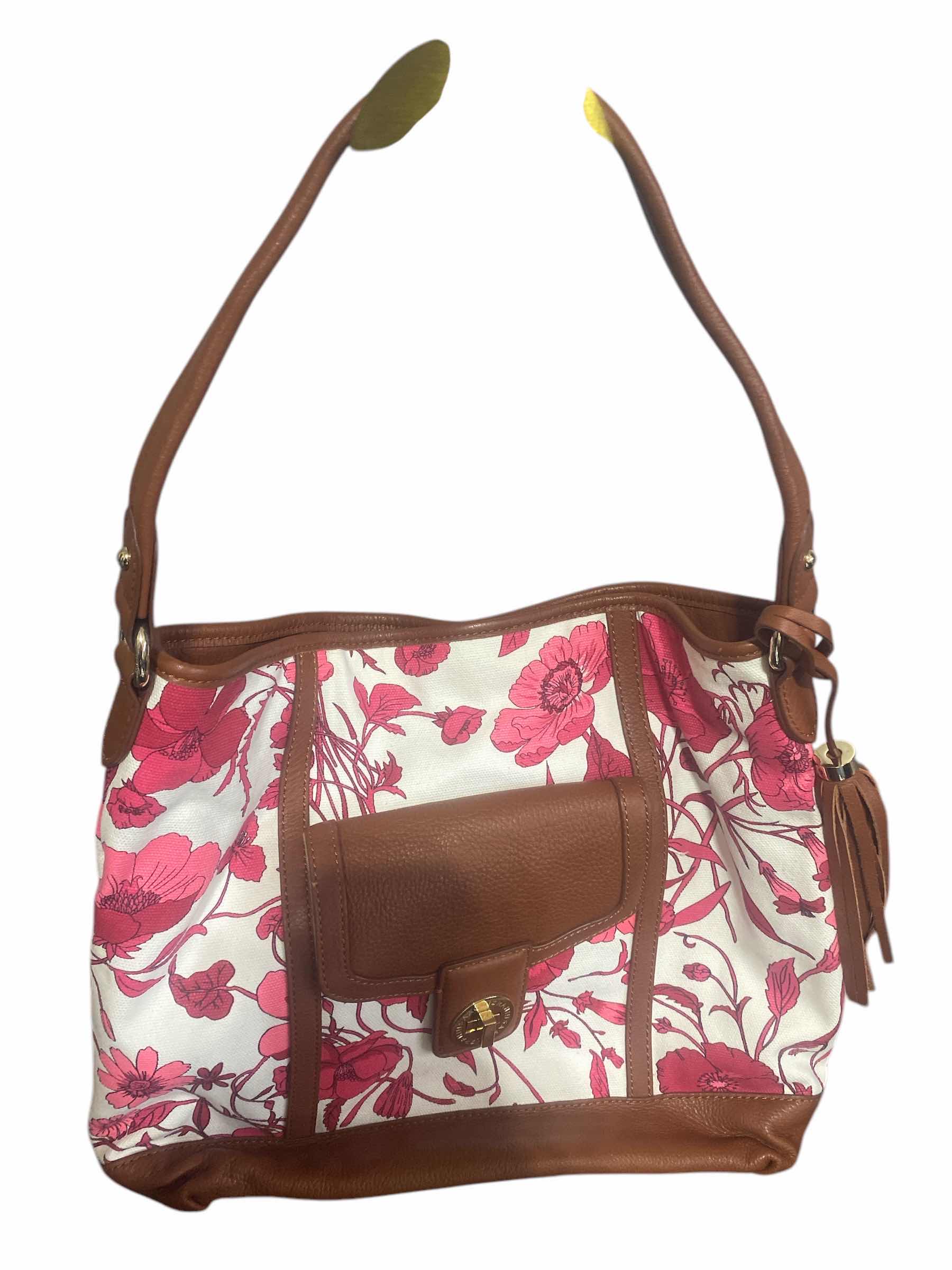 Photo 1 of ISAAC MIZRAHI FLORAL CANVAS TOTE