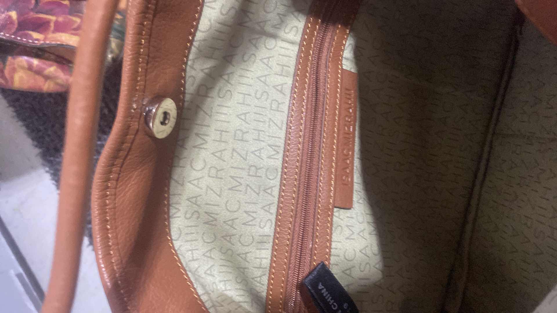 Photo 1 of ISAAC MIZRAHI FLORAL CANVAS TOTE