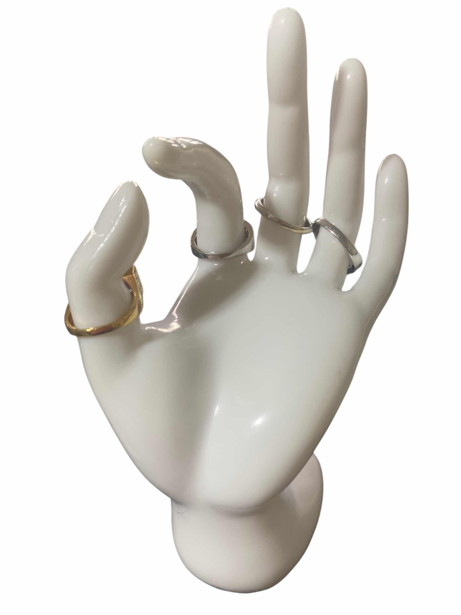 Photo 1 of 4 - 925 STERLING SILVER RINGS WITH FAUX STONES SIZE 9